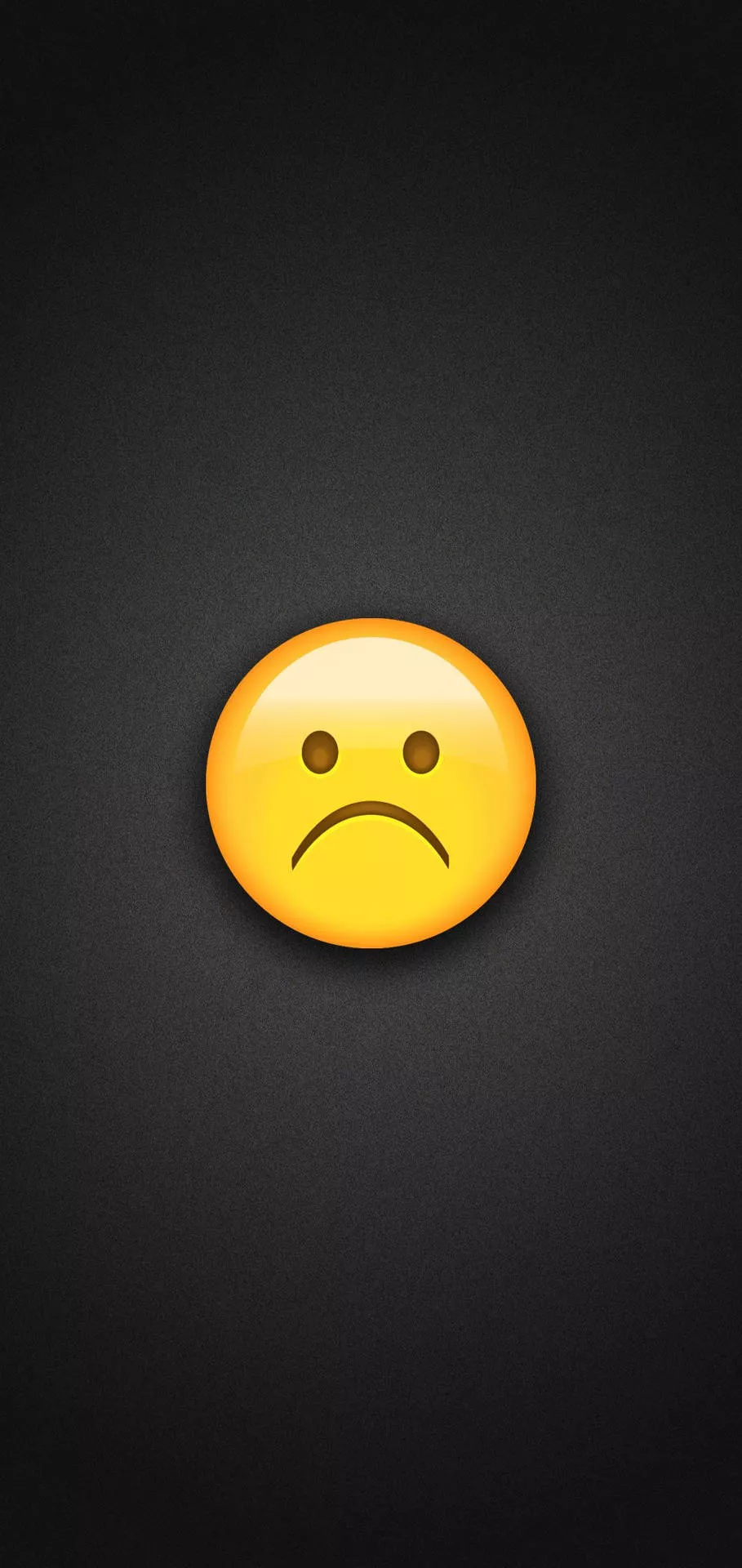 Sad Emoji Apple Black Background