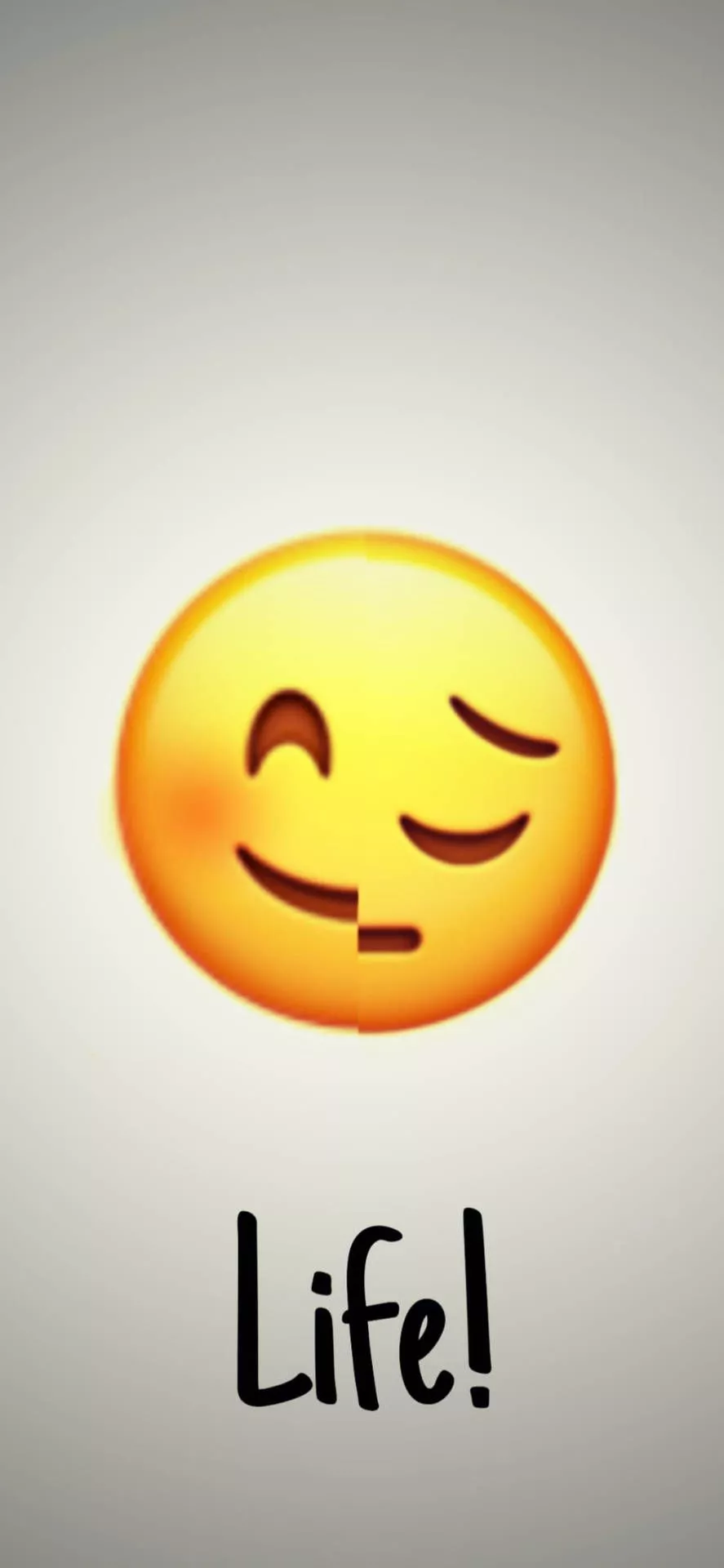 Mood Off Fake Smile Emoji Wallpaper