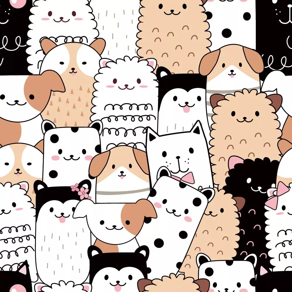 Cartoon Animals Cat Dog Brown