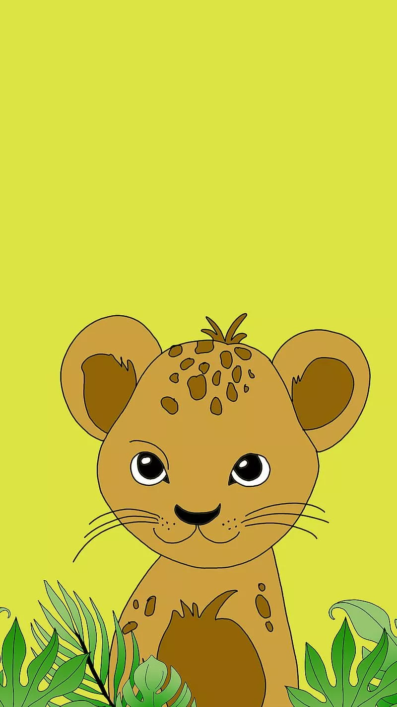 Lion cartoon, animal, baby animals