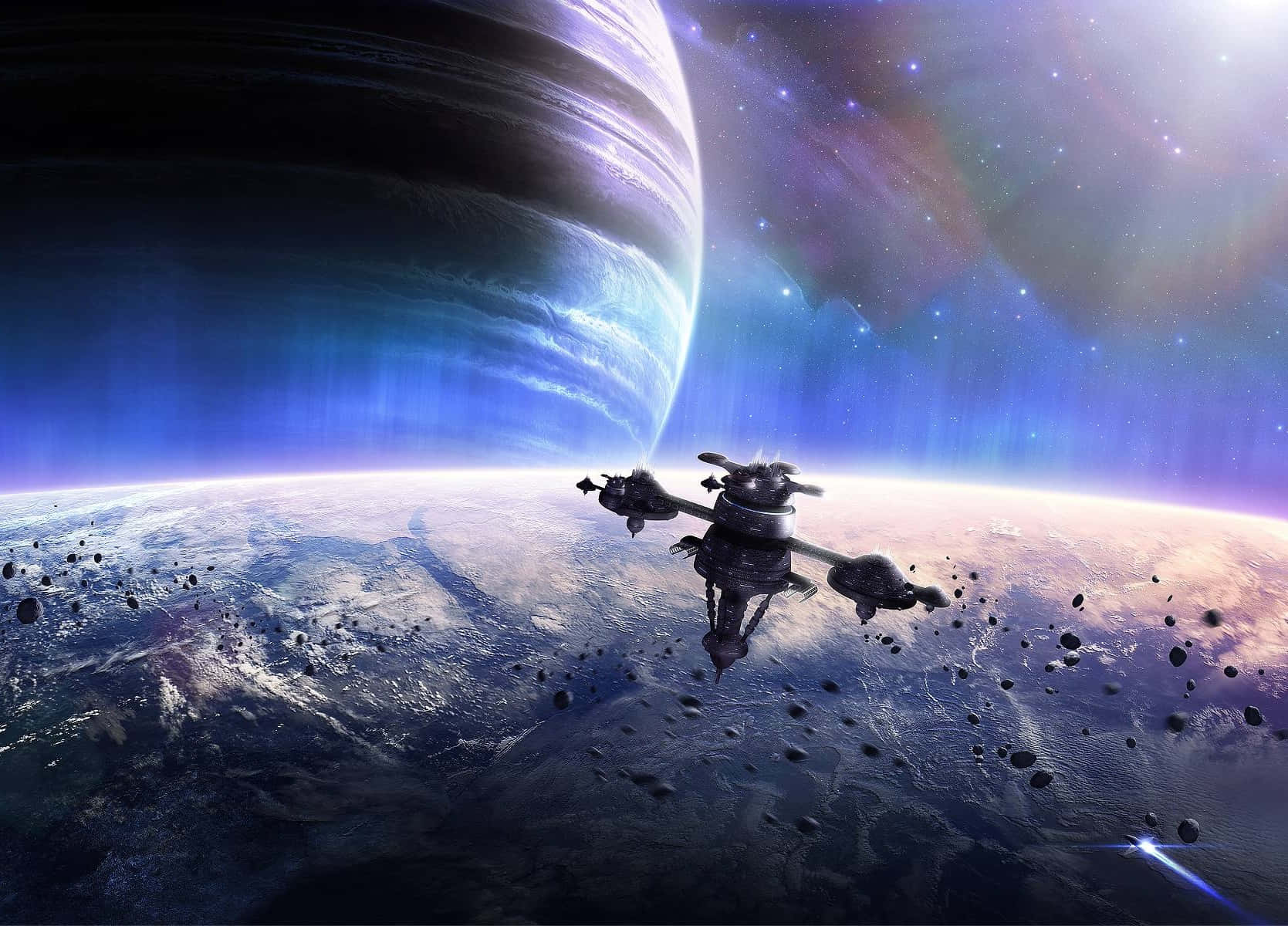 Orbiting Earth Wallpaper