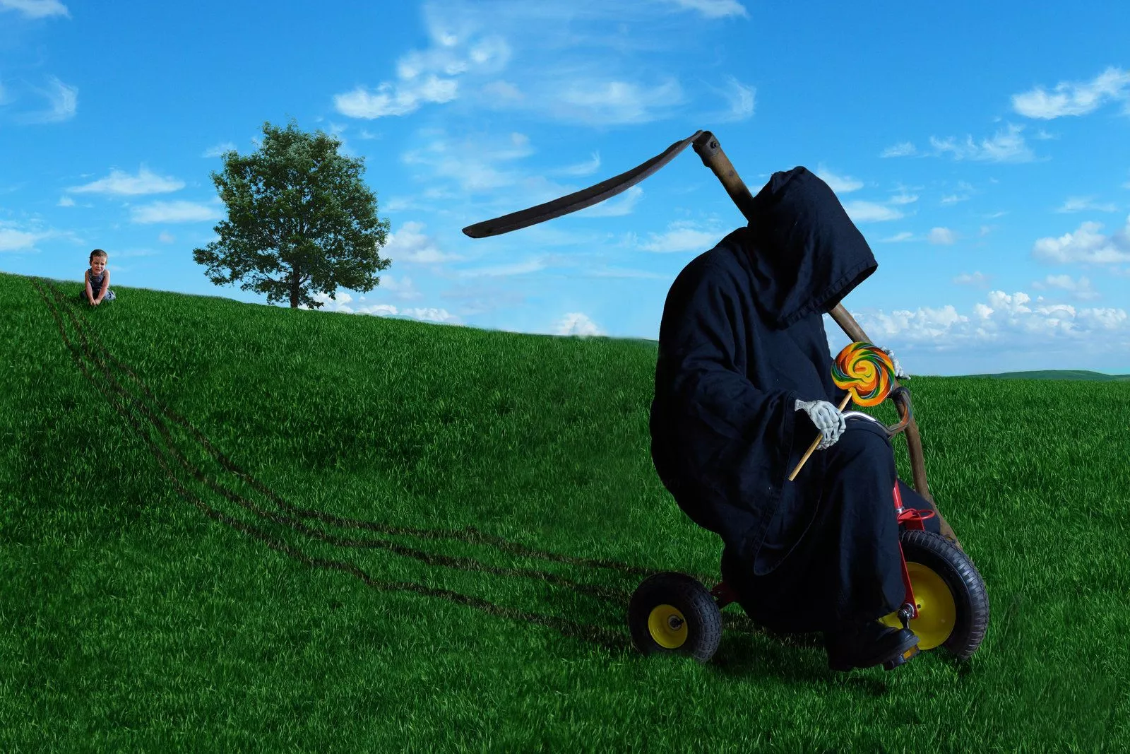 Funny Grim Reaper HD Wallpaper: A Laugh