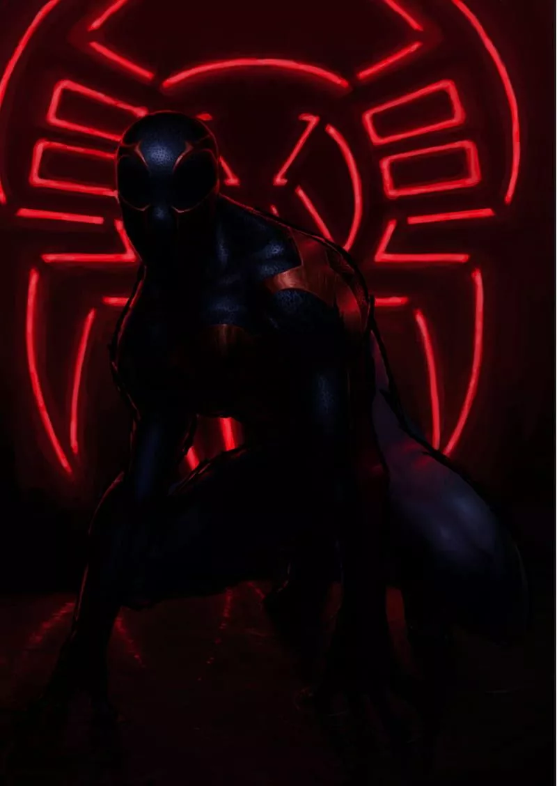HD spiderman 2099 dark wallpaper