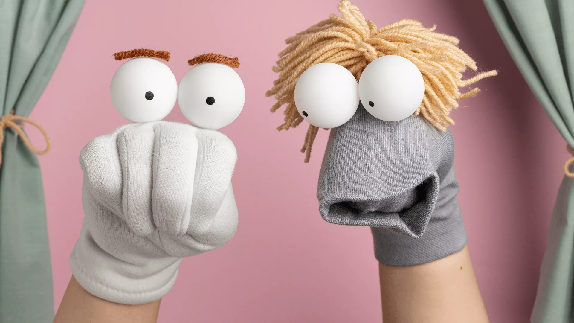 Art Play Date: Fabric Scrap Sock Puppet