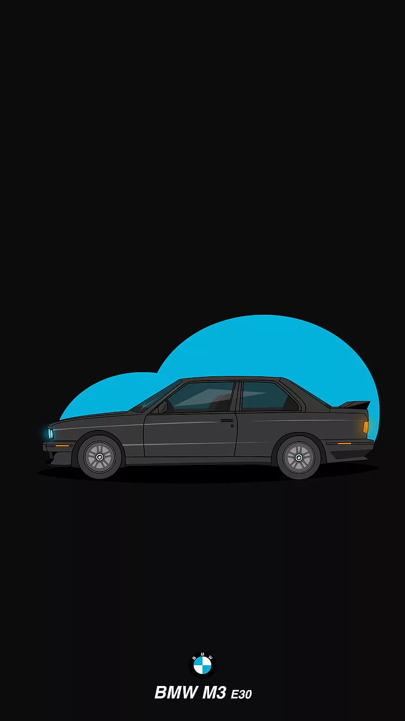 BMW E30, Francisco, amoled, art, audi, car, dark, darkmode, fast, germany, mercedes, HD phone wallpaper