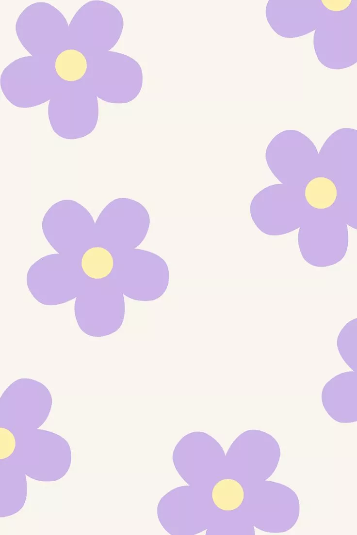Purple Flower Wallpaper for Children's