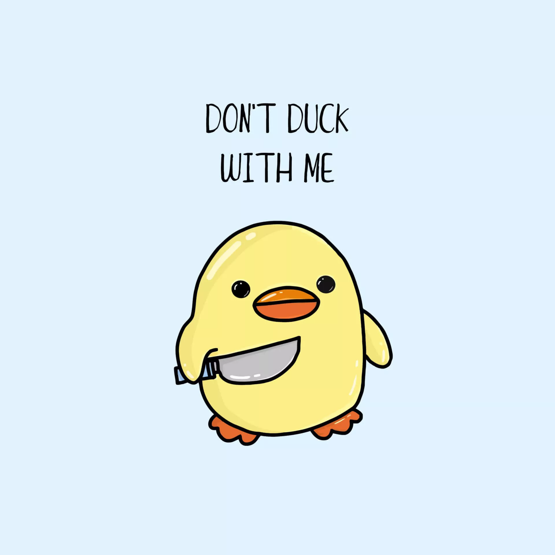 Cute Yellow Duck Drawing Picture