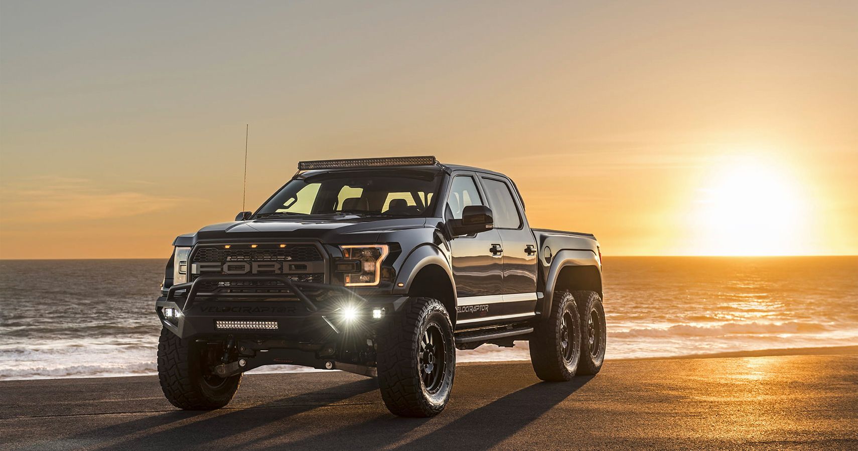 Watch Two Hennessey VelociRaptor 6X6s
