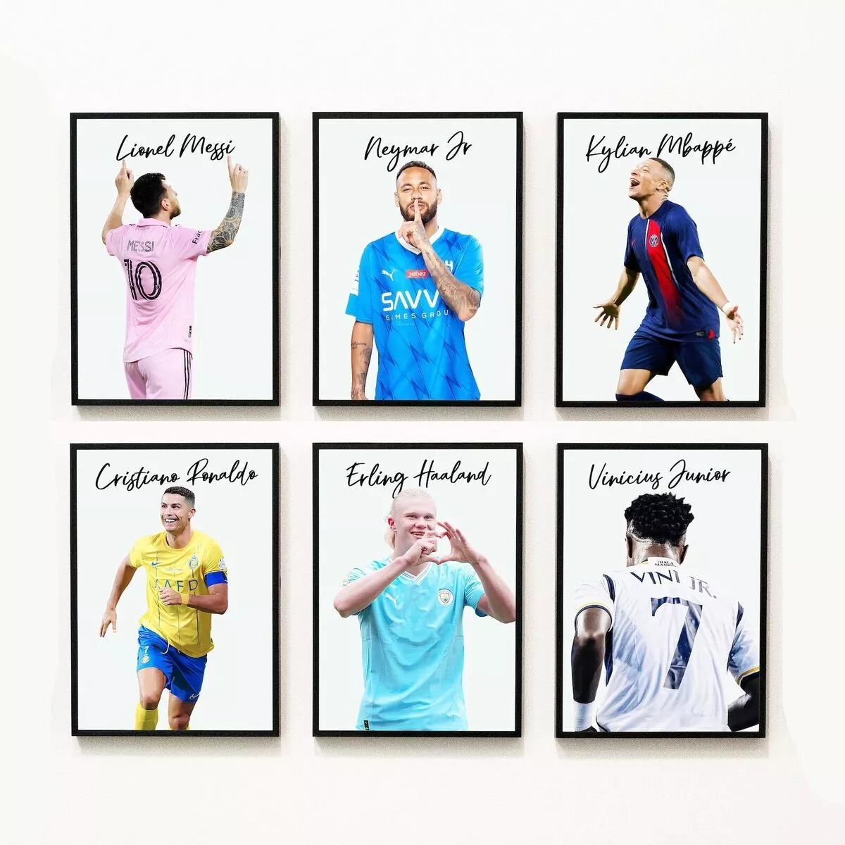 Prints Messi Neymar Mbappe Ronaldo