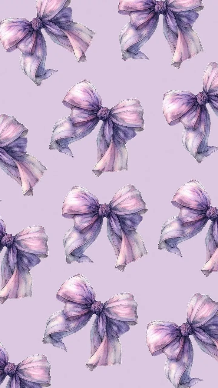 purple bow wallpaper idea