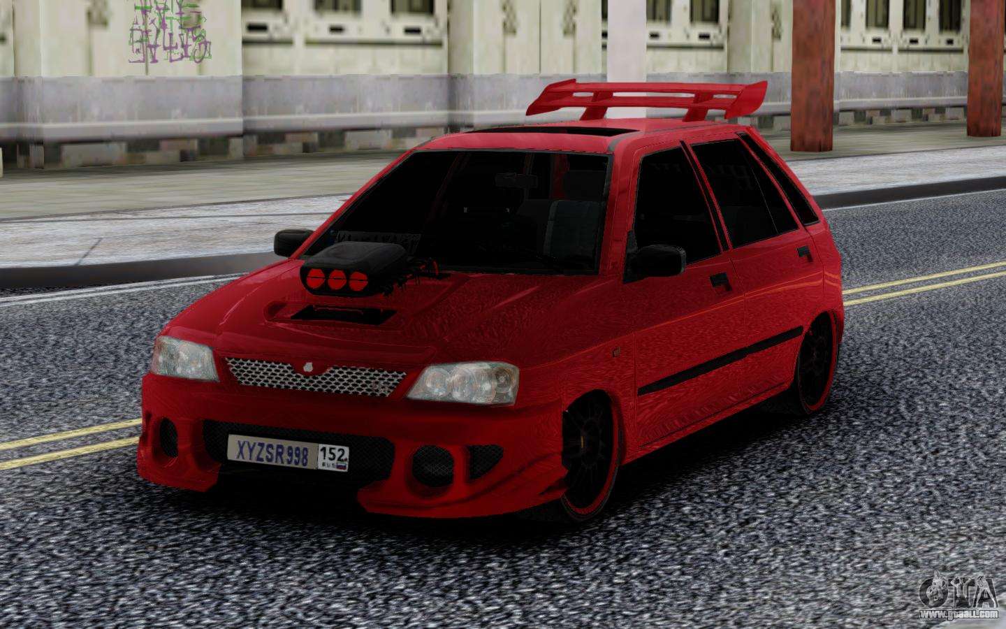 Kia Pride Tuning Red for GTA San Andreas