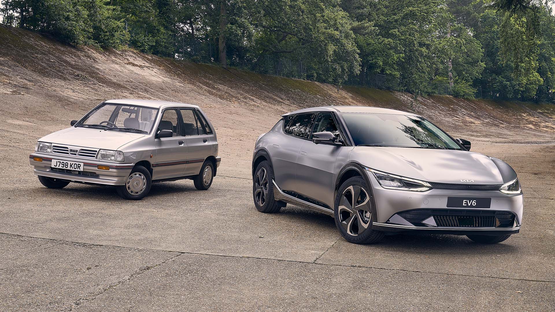 Kia Pride's whitewall tyres