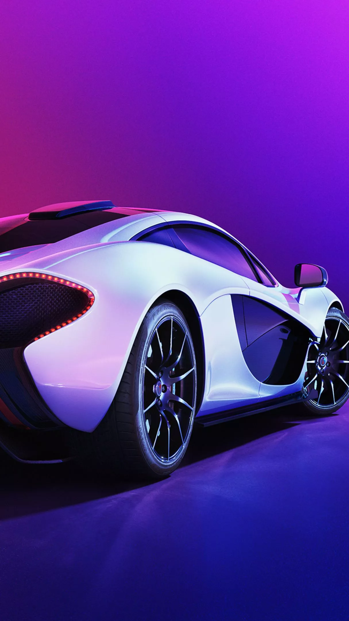 Vibrant Neon Glow McLaren Supercar