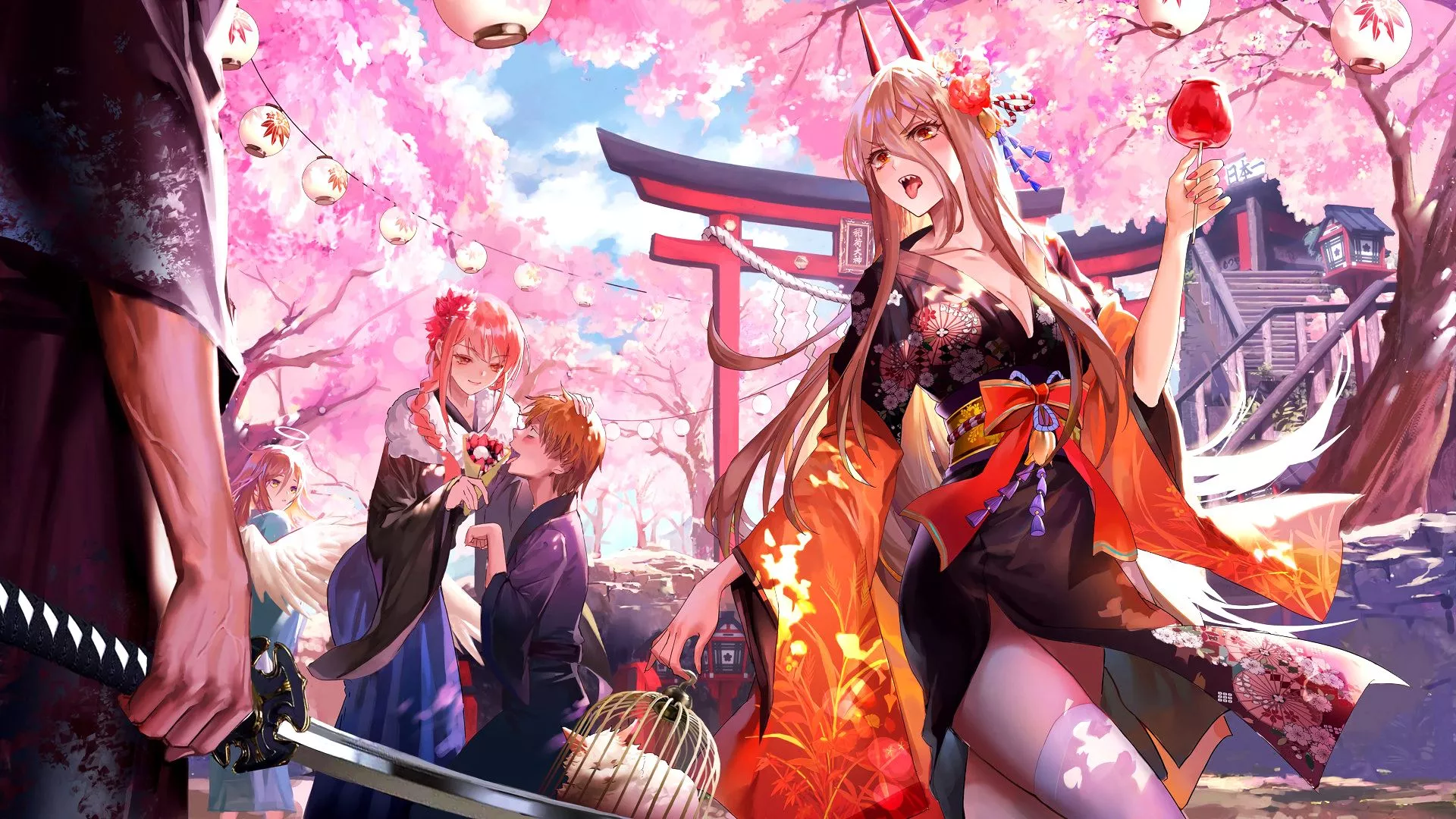 Chainsaw Man. Desktop wallpaper. 1920x1080