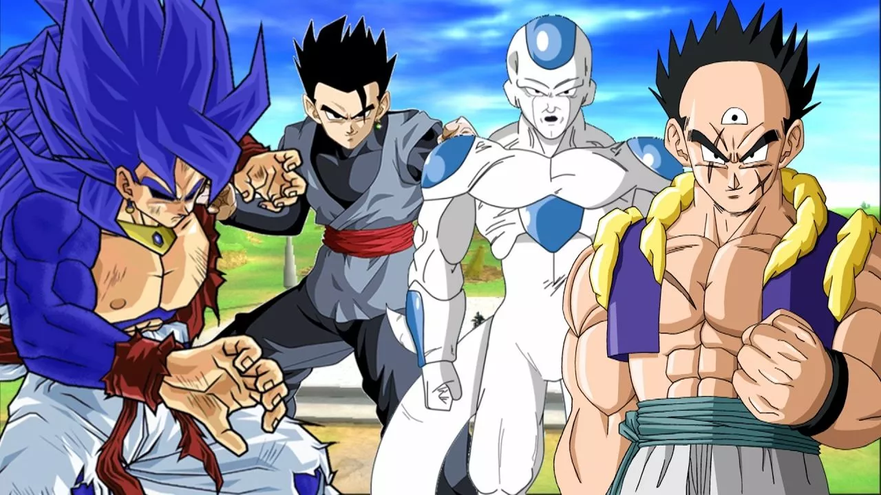 GOKU SSJ8, BLACK GOHAN, TIENCHA, KING