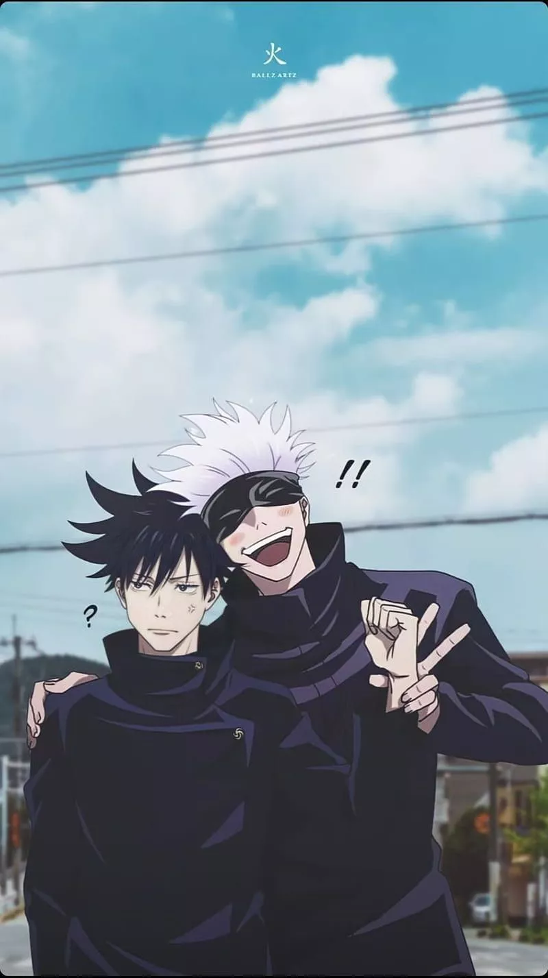 Gojo and Megumi, anime, fushiguro