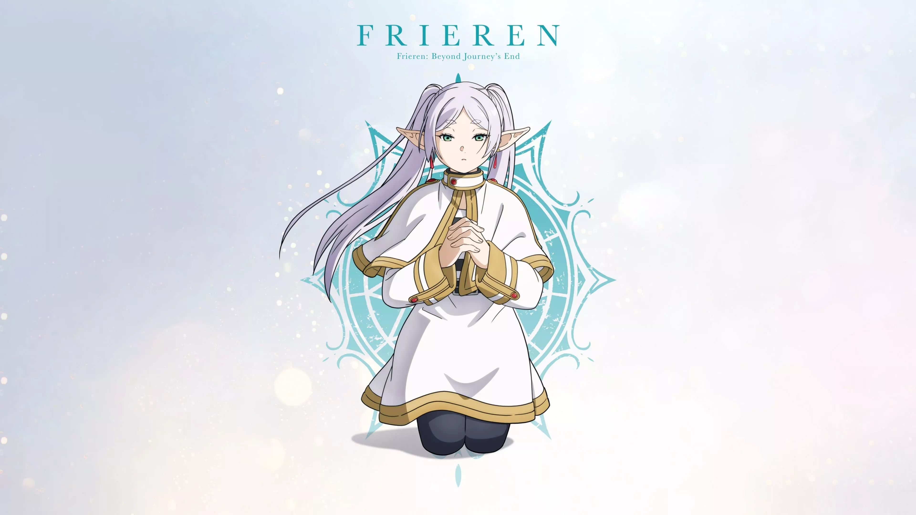 Frieren Wallpaper 4K, 5K, White background
