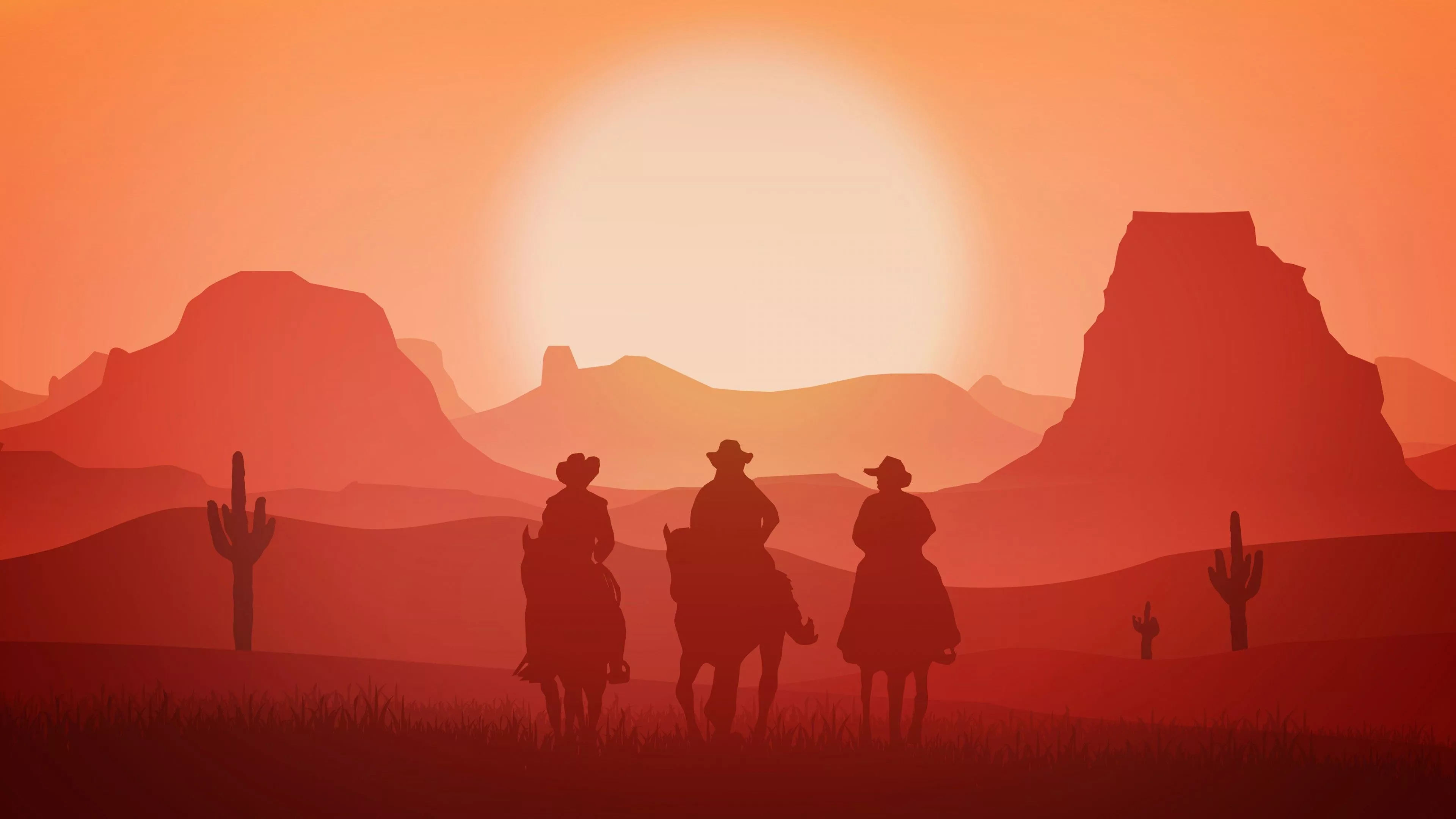 Cowboys Minimal 4K Wallpaper. HD