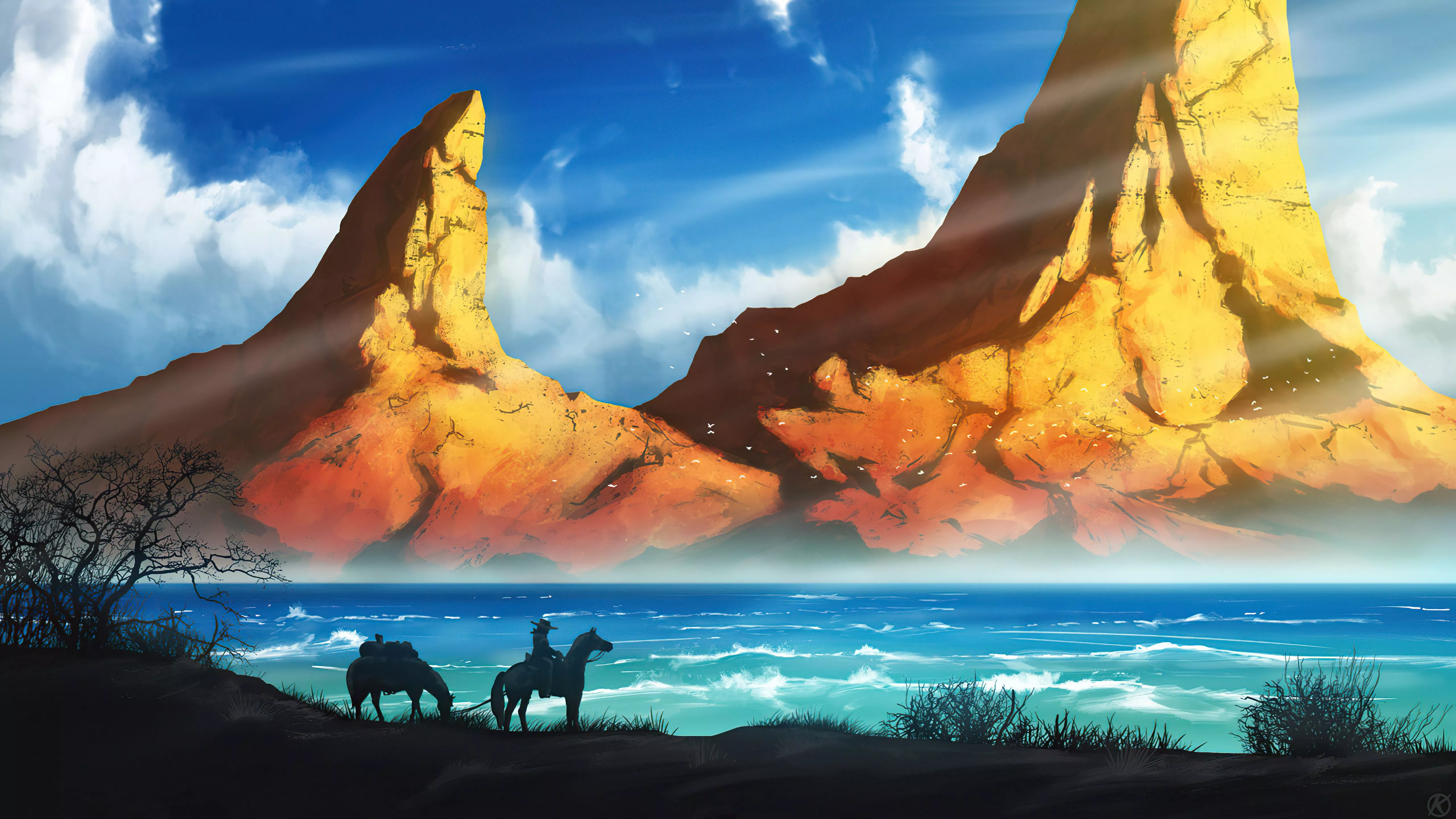 Cowboy In Wild West 5k Wallpaper, HD