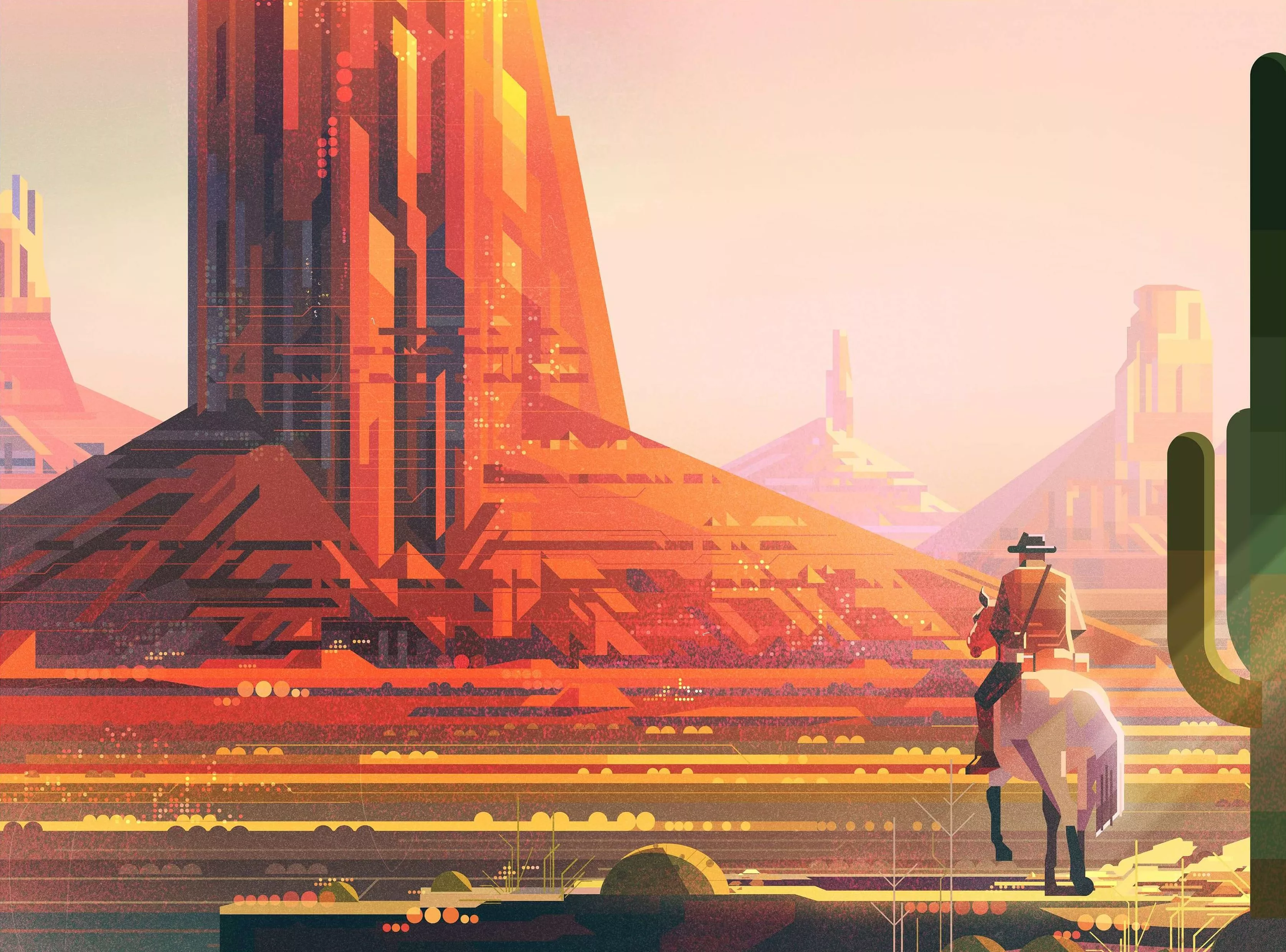 Wallpaper Mountains, Style, Cowboy