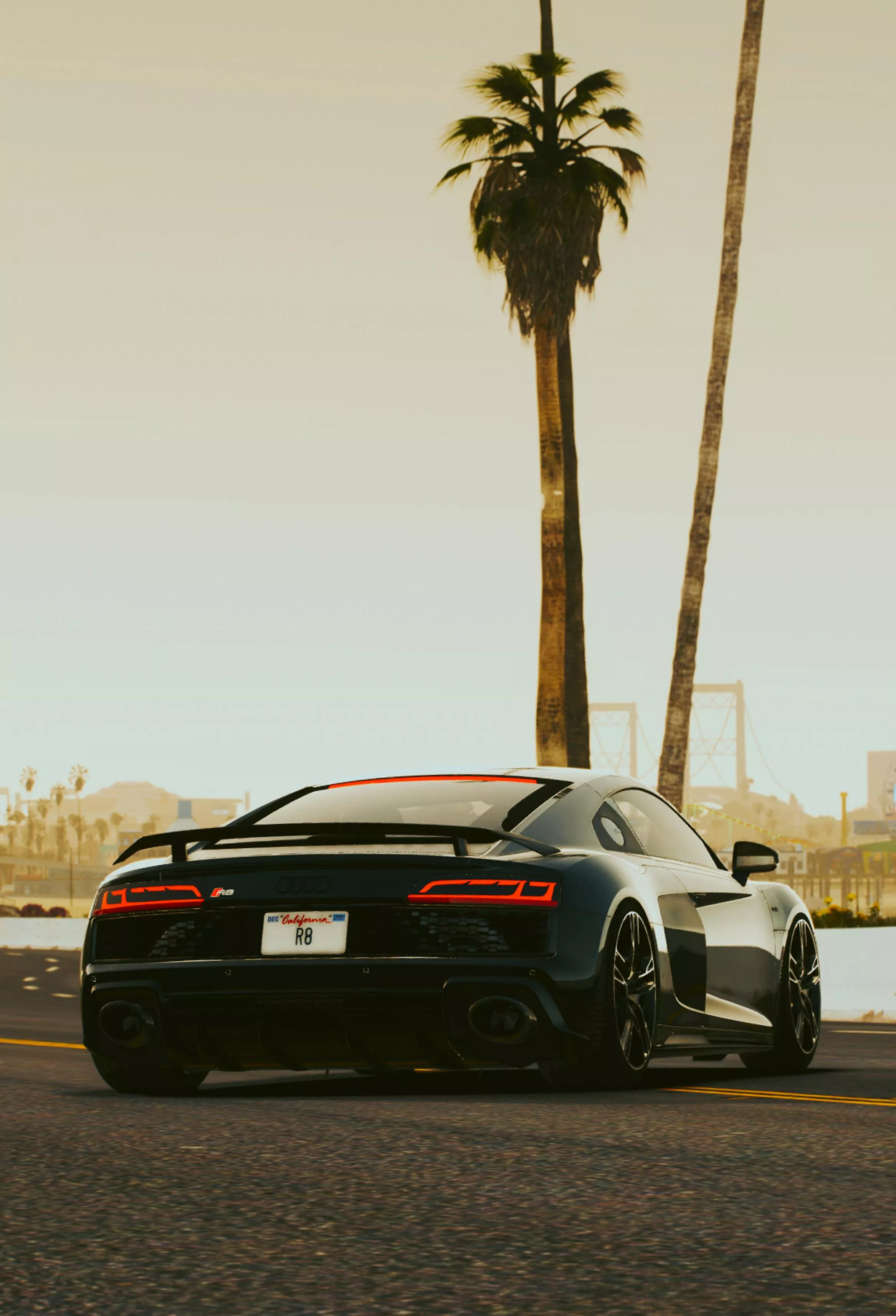 Black Audi R8 on Road · Free