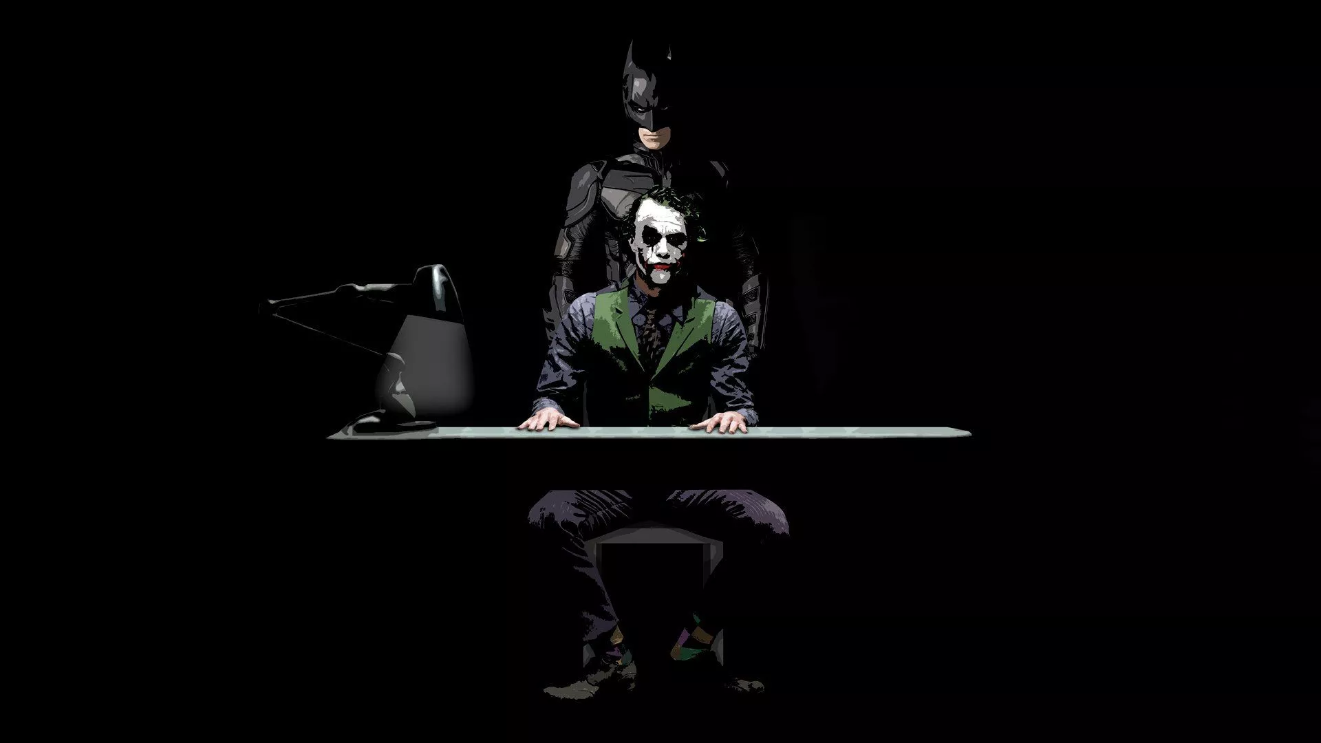 The Dark Knight HD Wallpaper: Batman & Joker Intensity