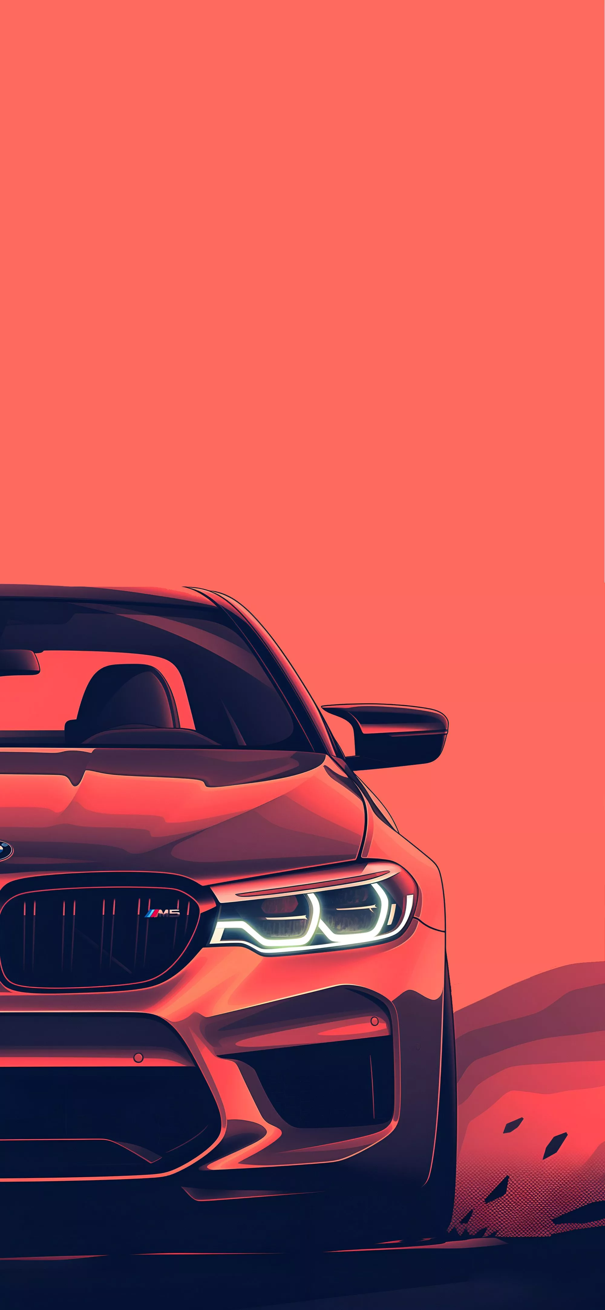 BMW M5 Blue and Red Split Matching