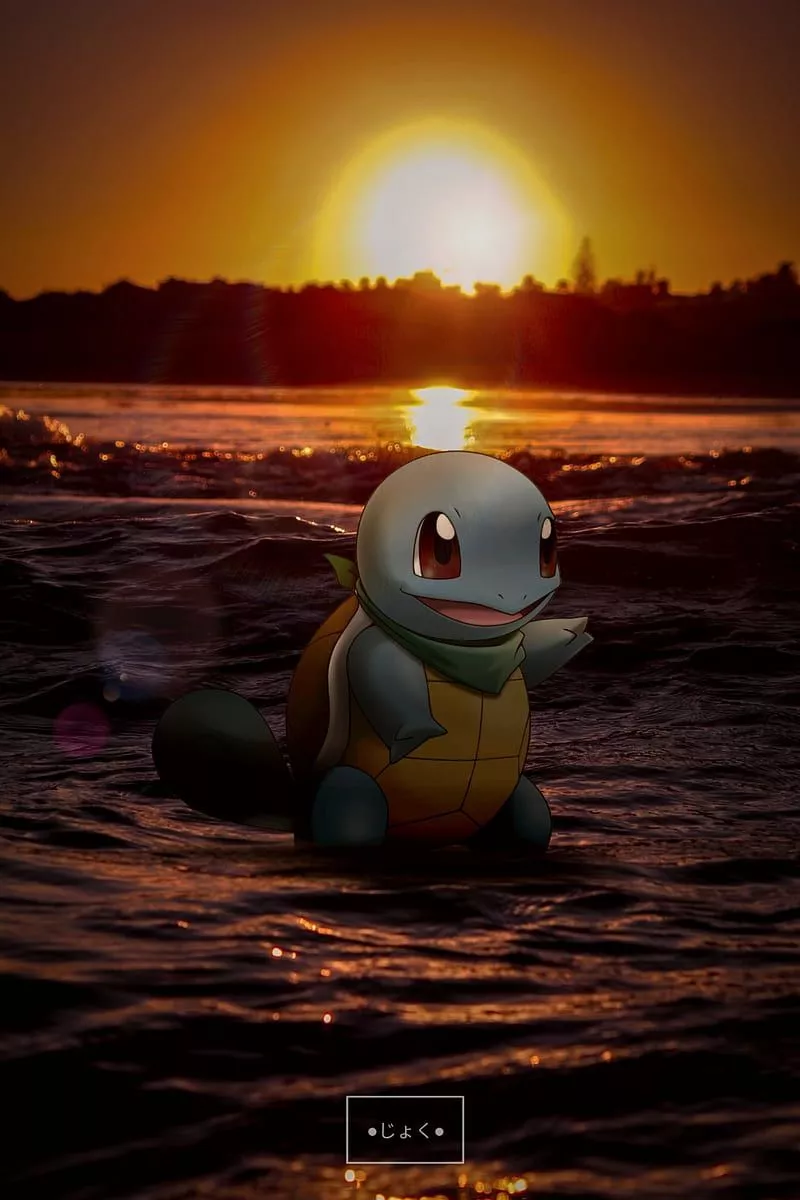 Squirtle, anime, anime arts, anime