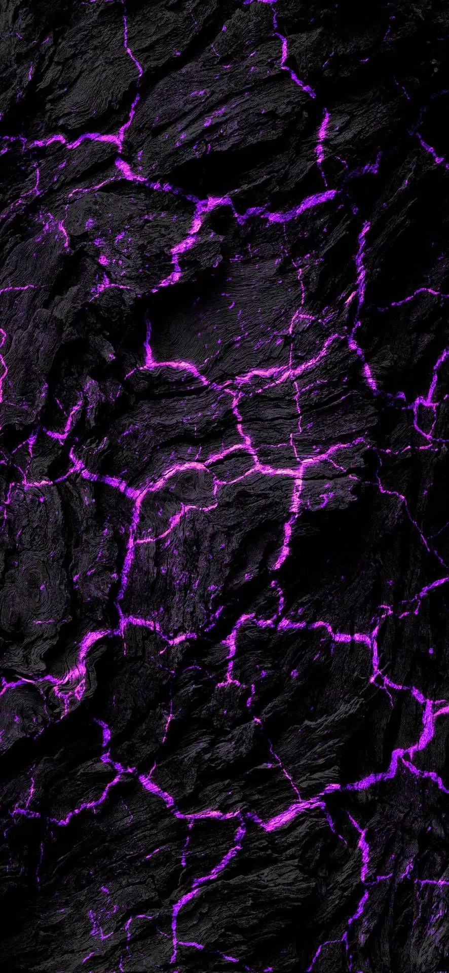 Charcoal Cracks Neon Purple iPhone