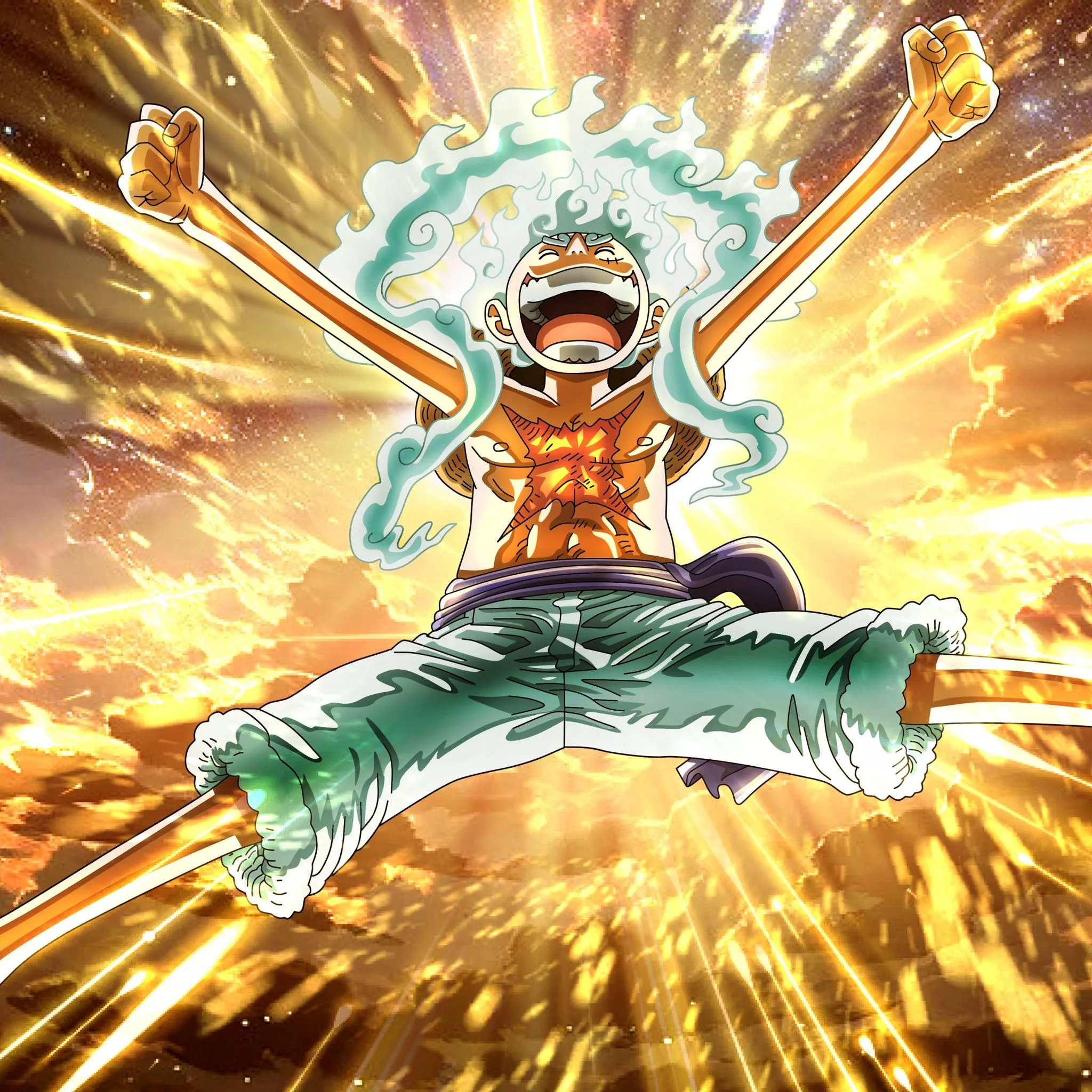 Laughing Luffy Wallpaper 4K, One Piece, 5K, Gear 5