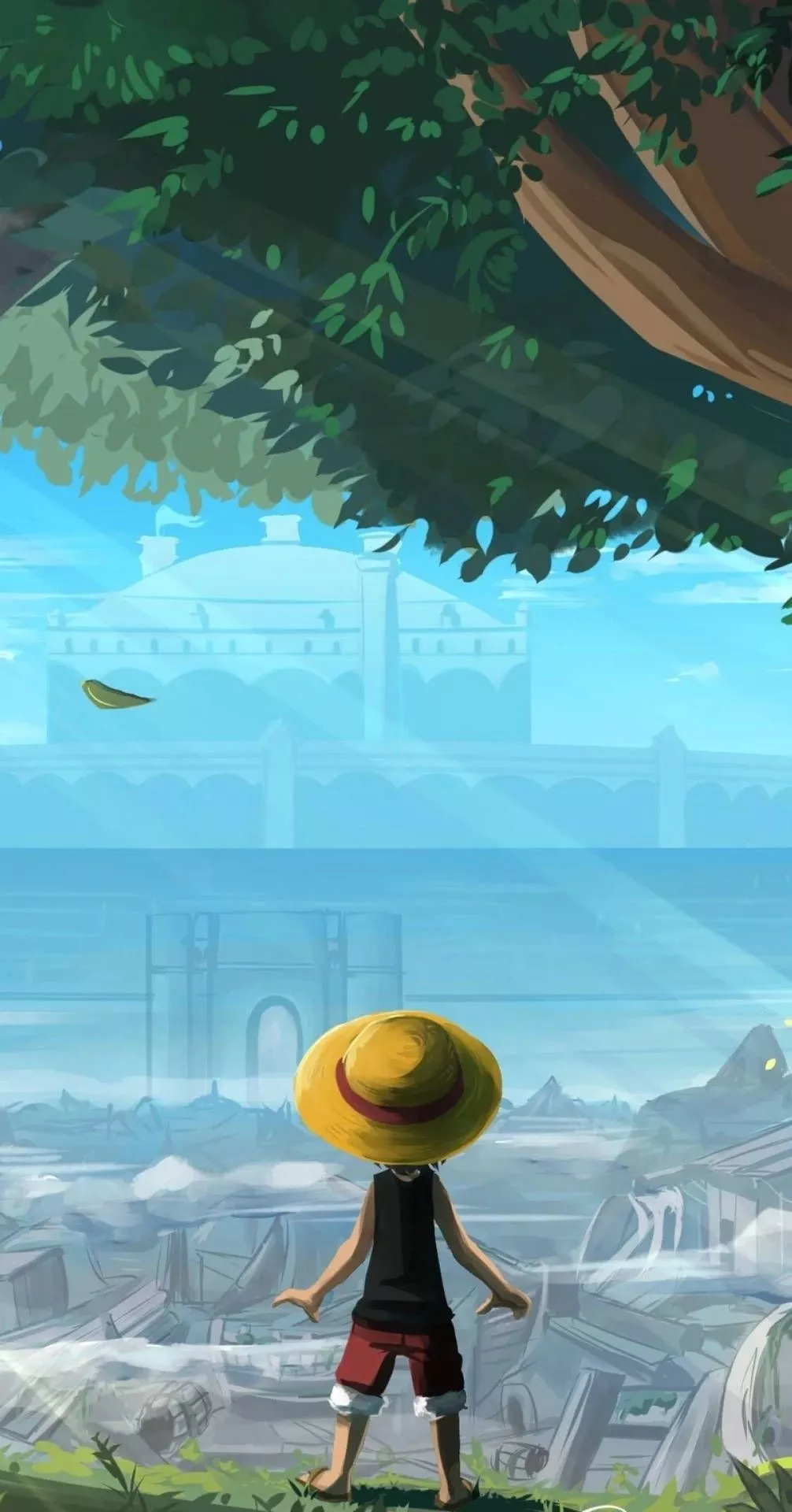 One Piece Luffy Digital Painting iPhone