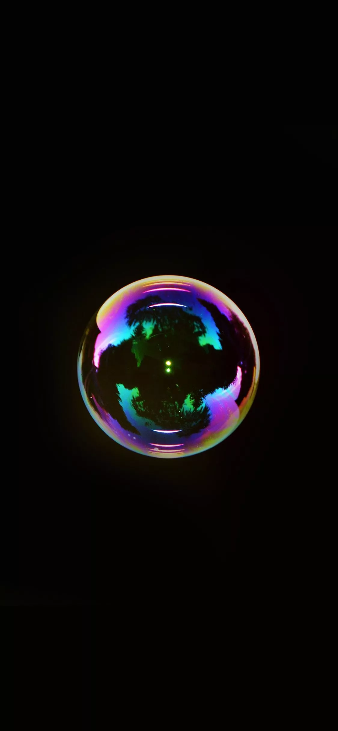 Bubble Circle Rainbow Color Bokeh Dark