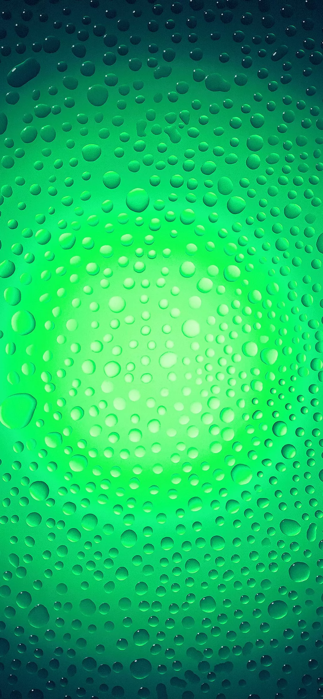 Dark Water Rain Green Bubble