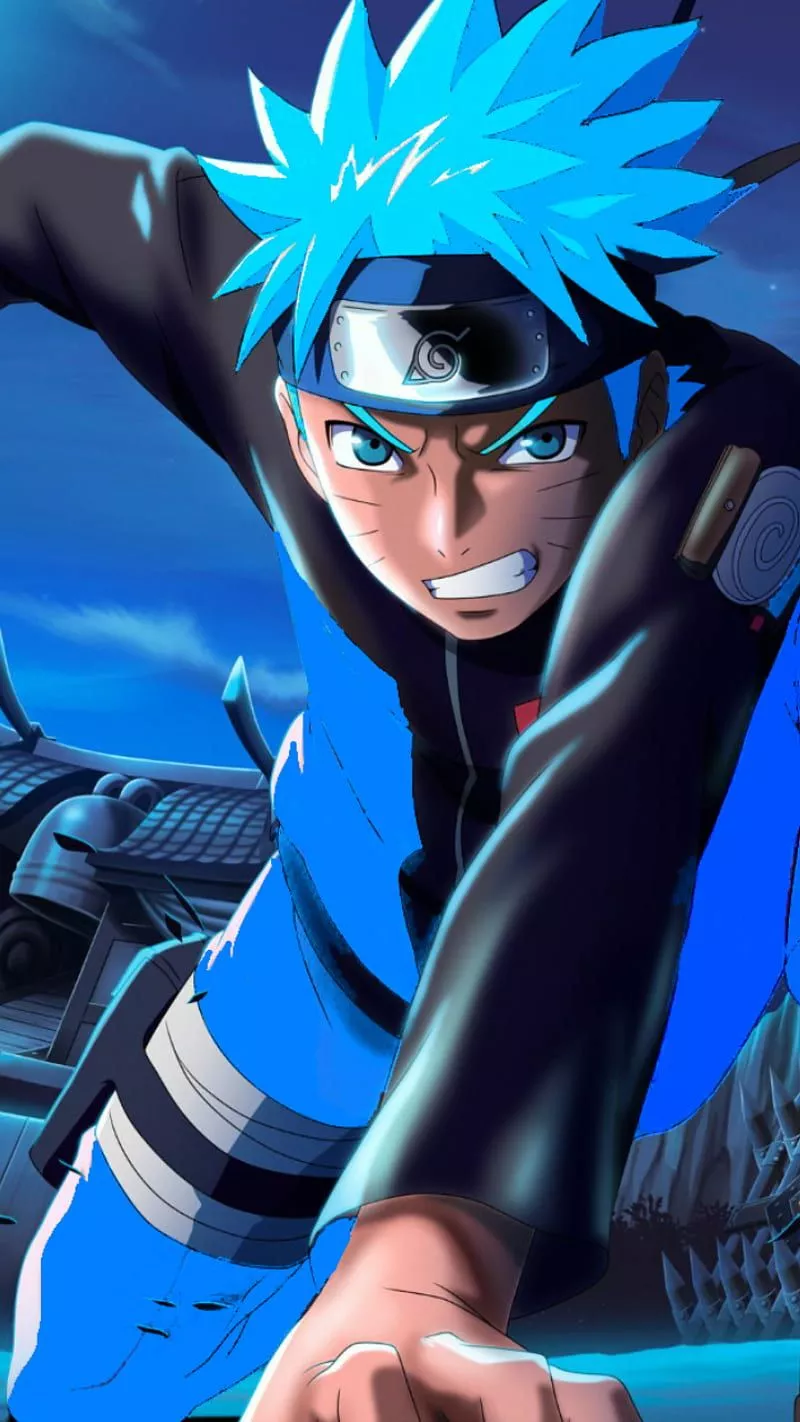 Naruto, blue, HD phone wallpaper