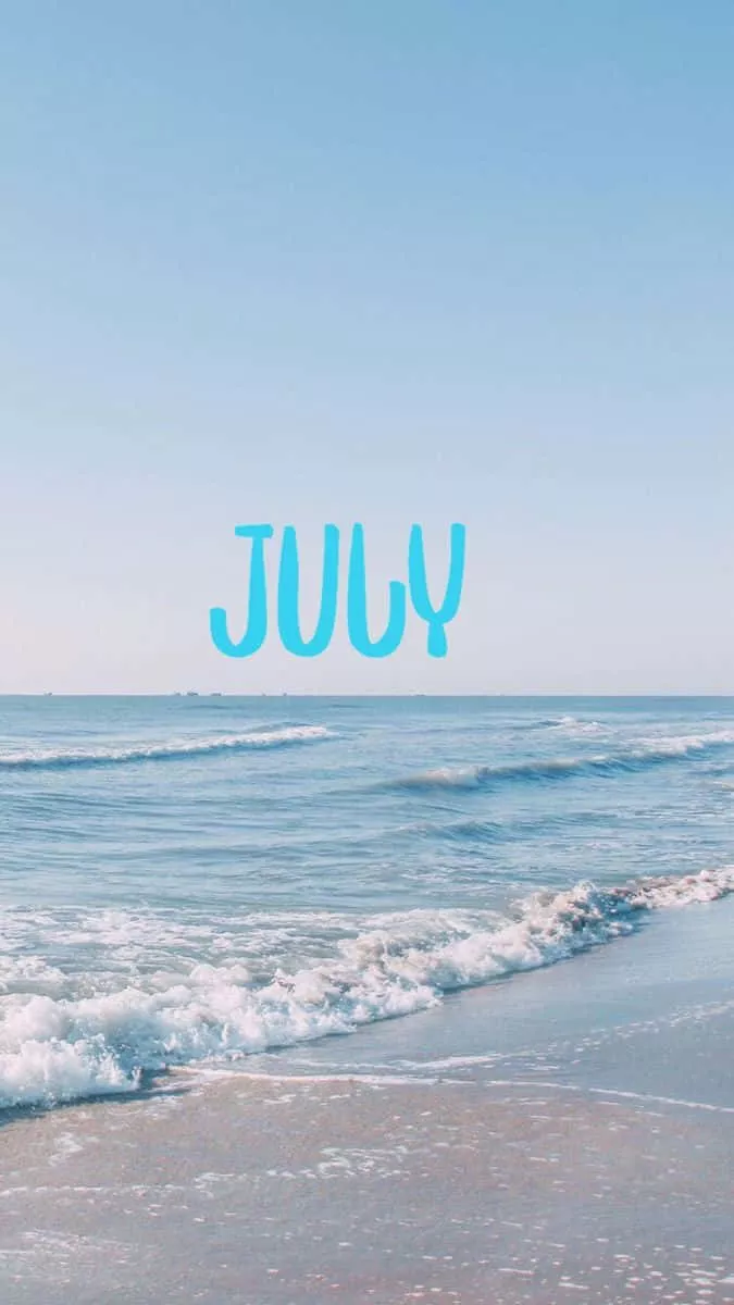 Download July Beach Aesthetic Wallpaper