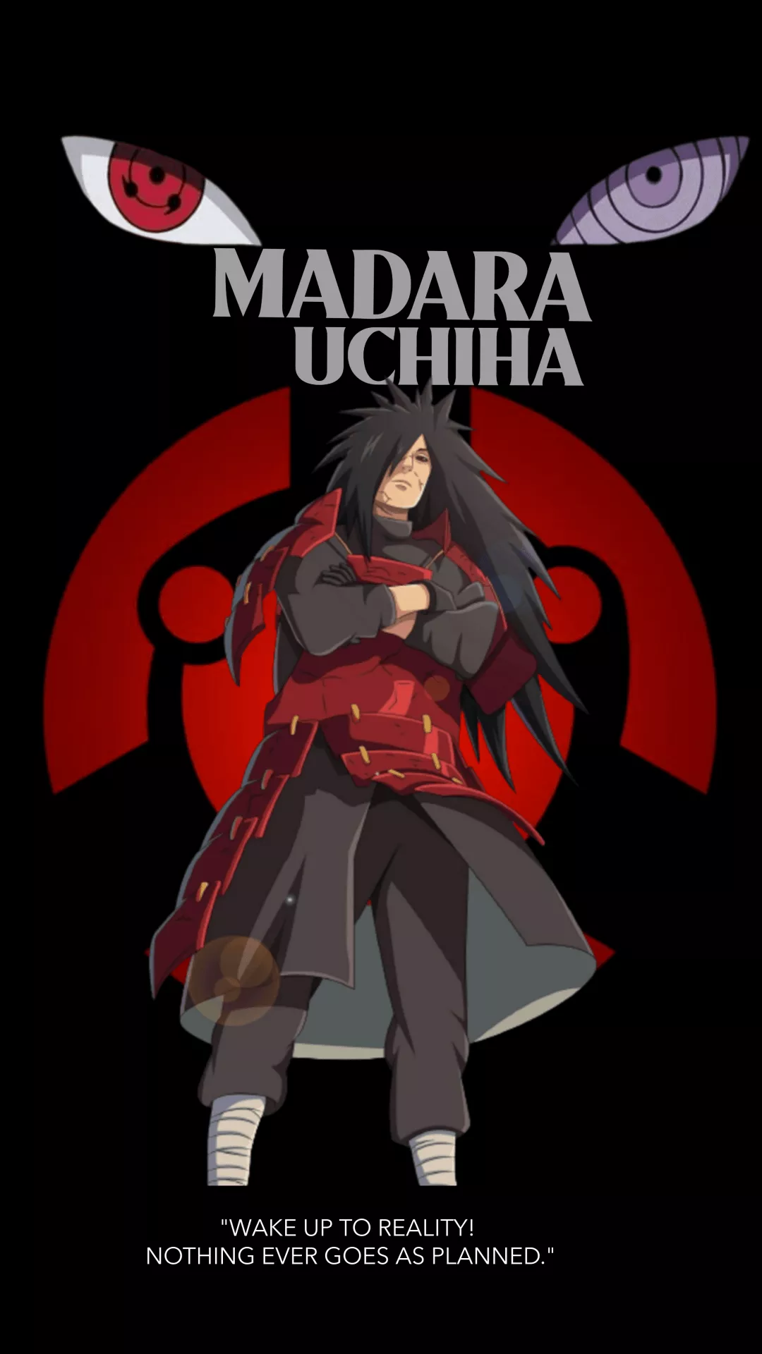 Madara Uchiha Wallpaper 4K, Black