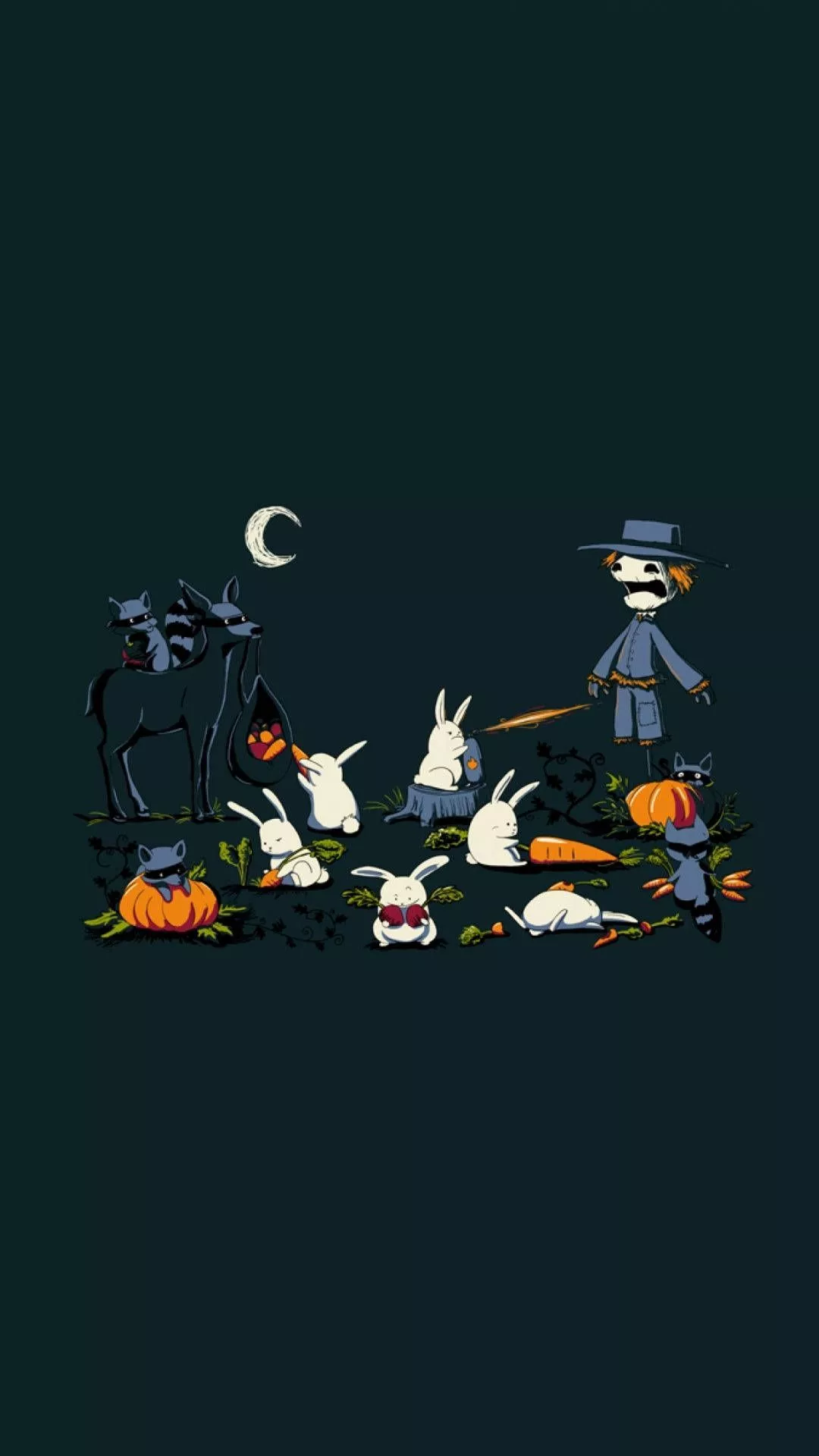 Download Cartoon Halloween With Scarecrow Wallpaper