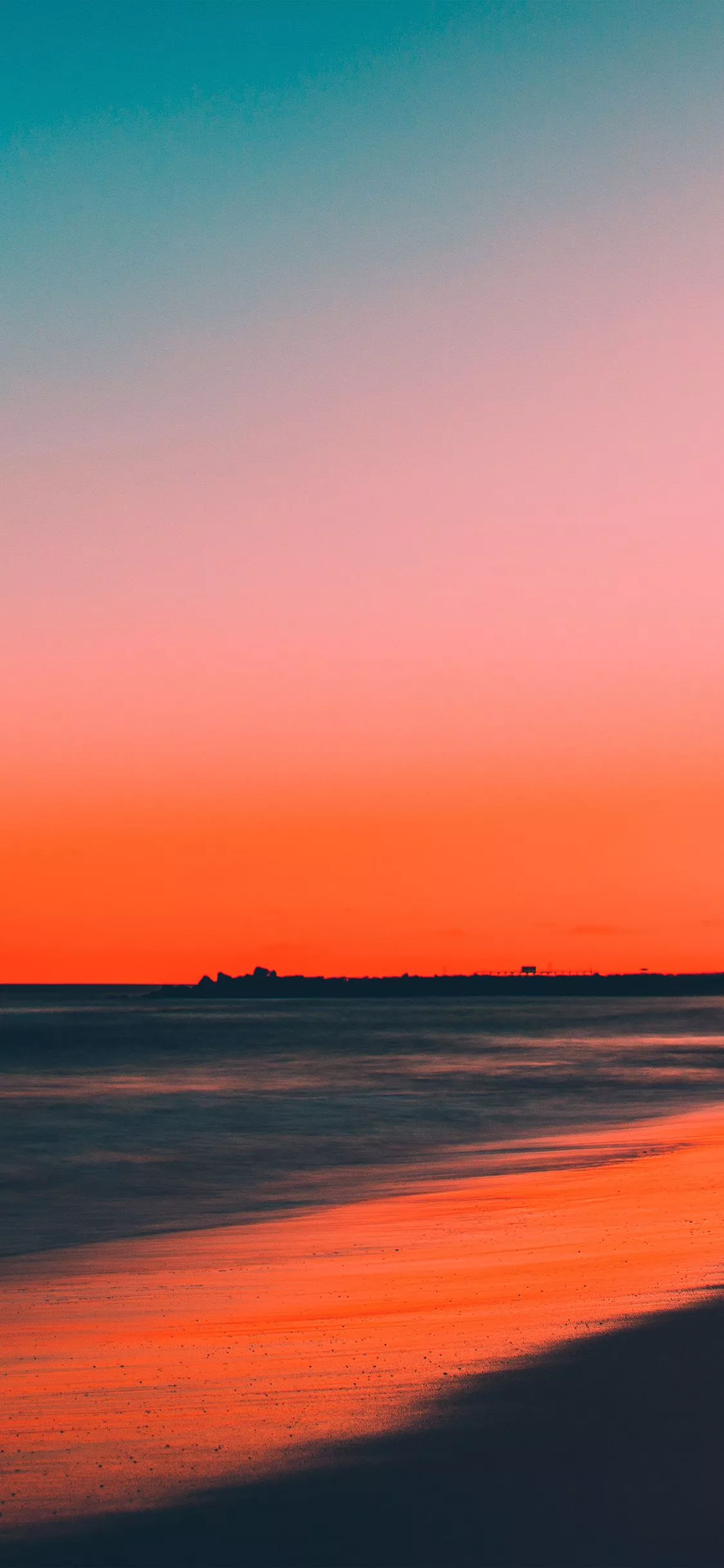 Sunset beach iPhone 11 Wallpaper Free