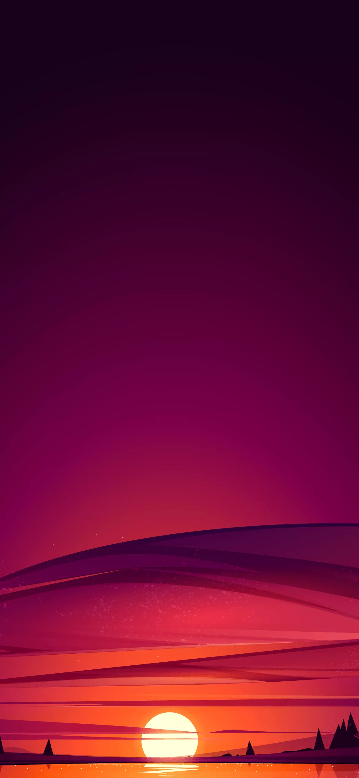 MINIMAL SUNSET PHONE WALLPAPER 4K