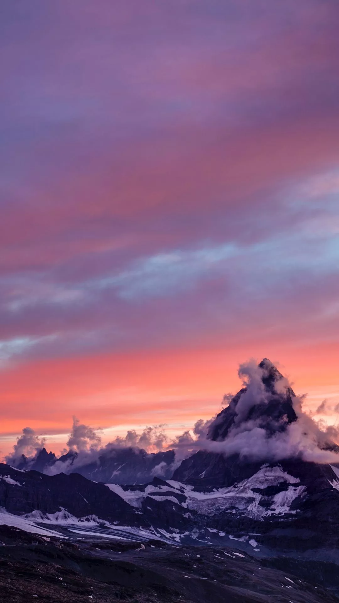 Sunset Over Matterhorn iPhone Wallpaper