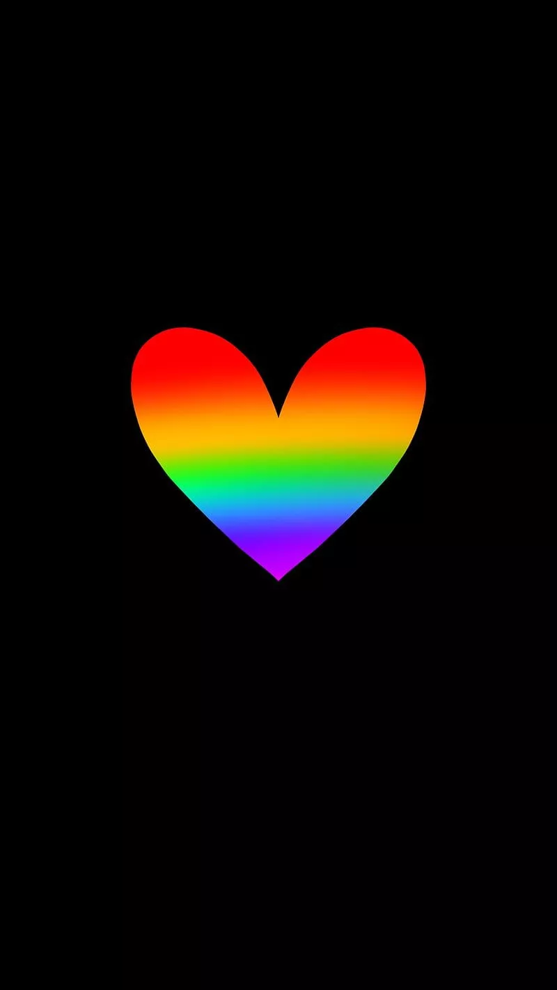 Rainbow heart lgbt, gay, love, pride