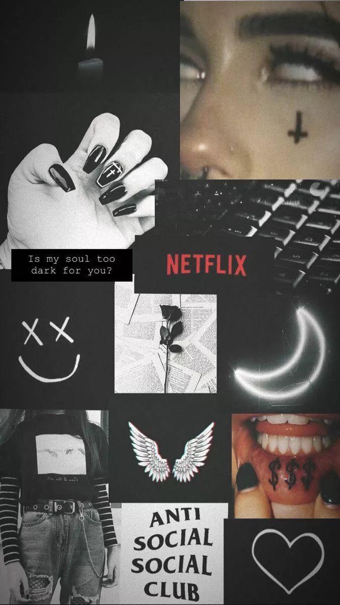 Black Aesthetic Collage HD Wallpaper