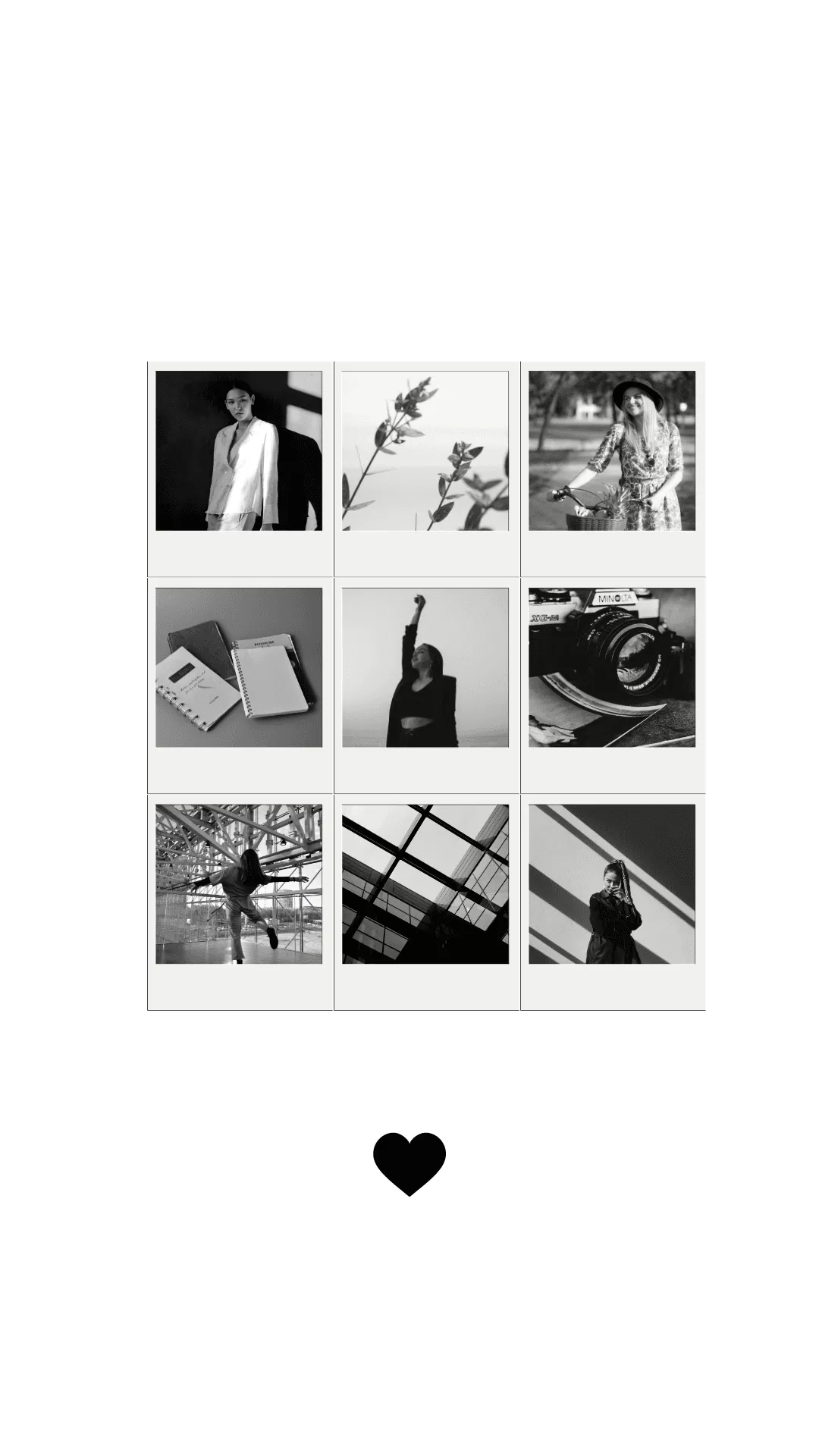 White and Black Minimalist Polaroid