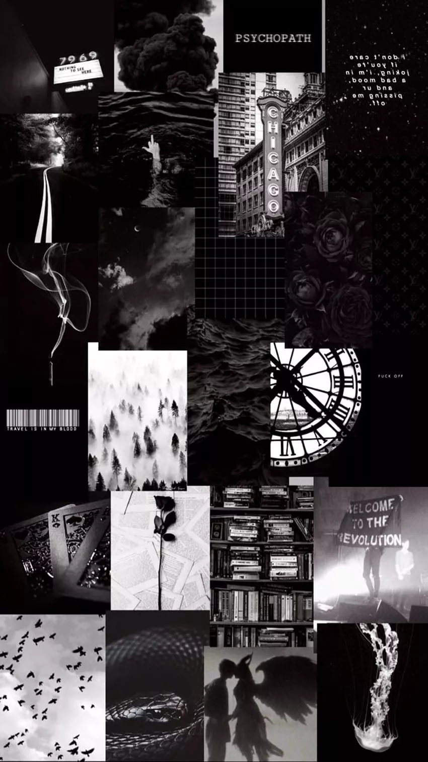 Black aesthetic, Dark Collage HD phone