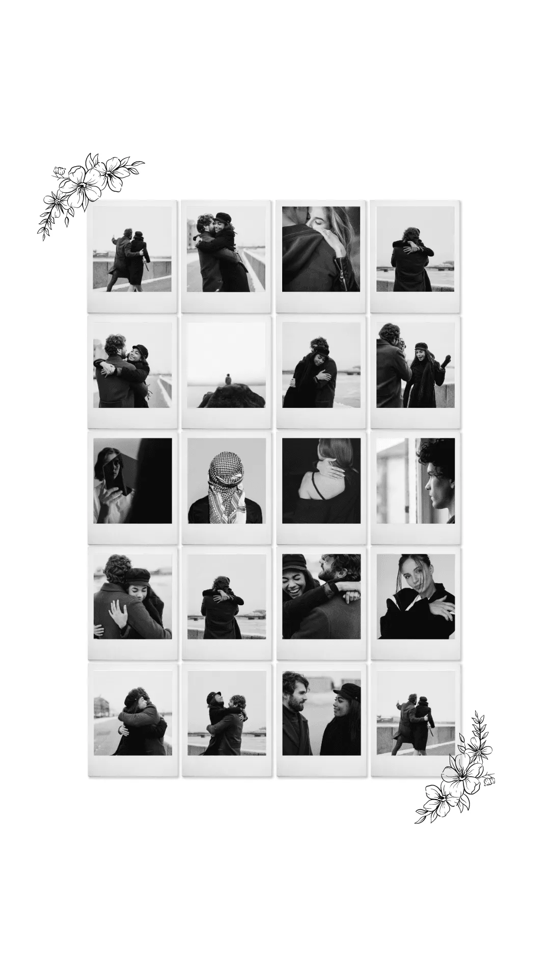 White and Black Simple Film Collage