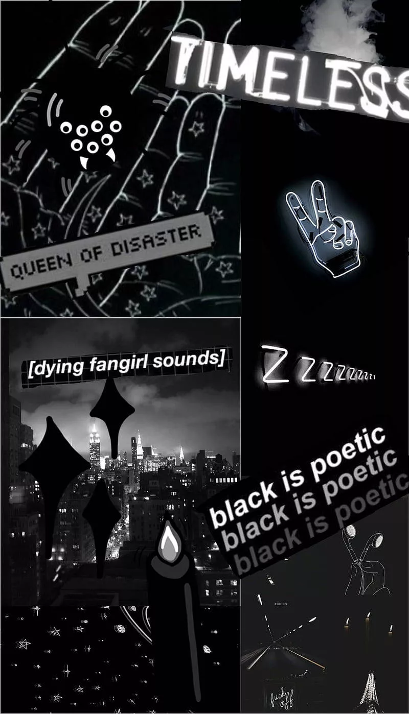 Download Emo Aesthetic In Black Collage