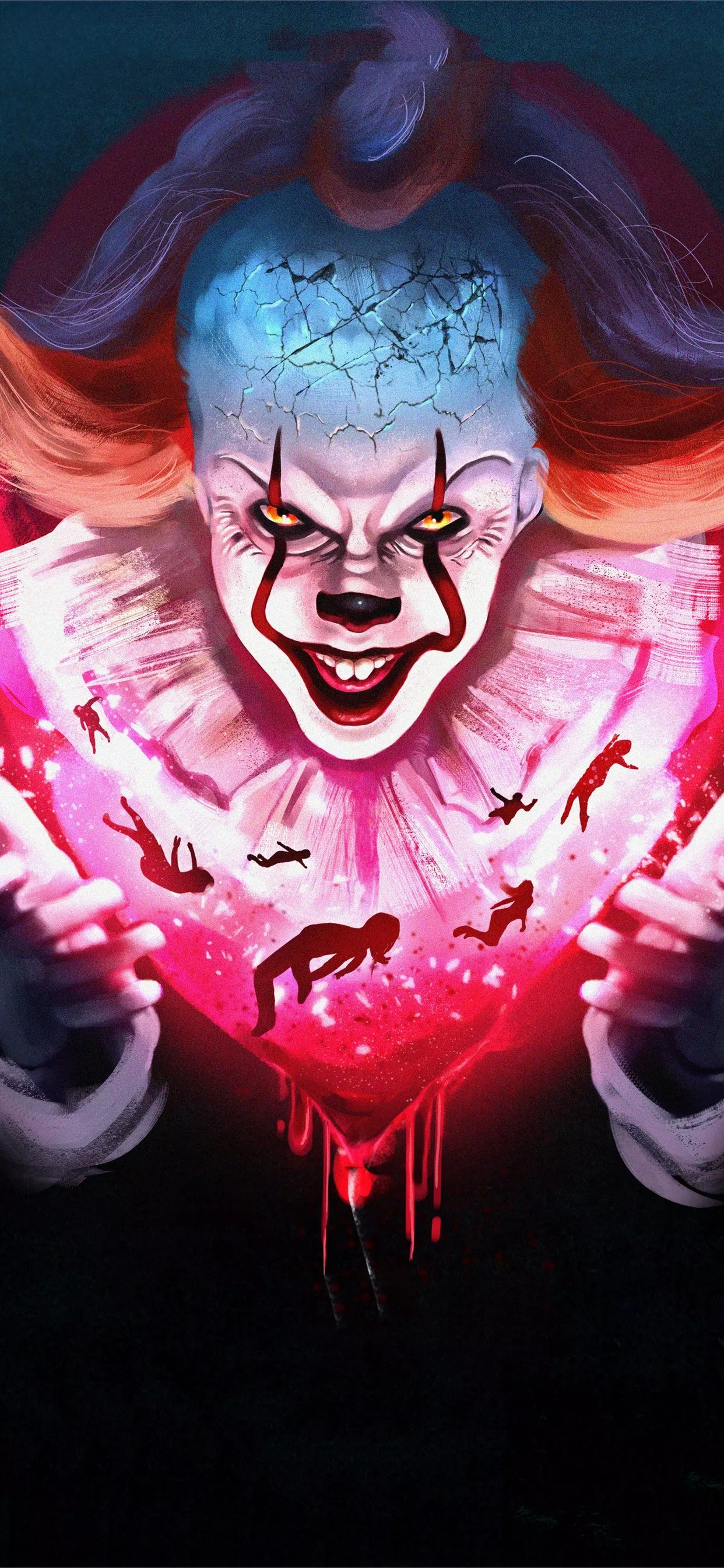 pennywise newart iPhone 11 Wallpaper