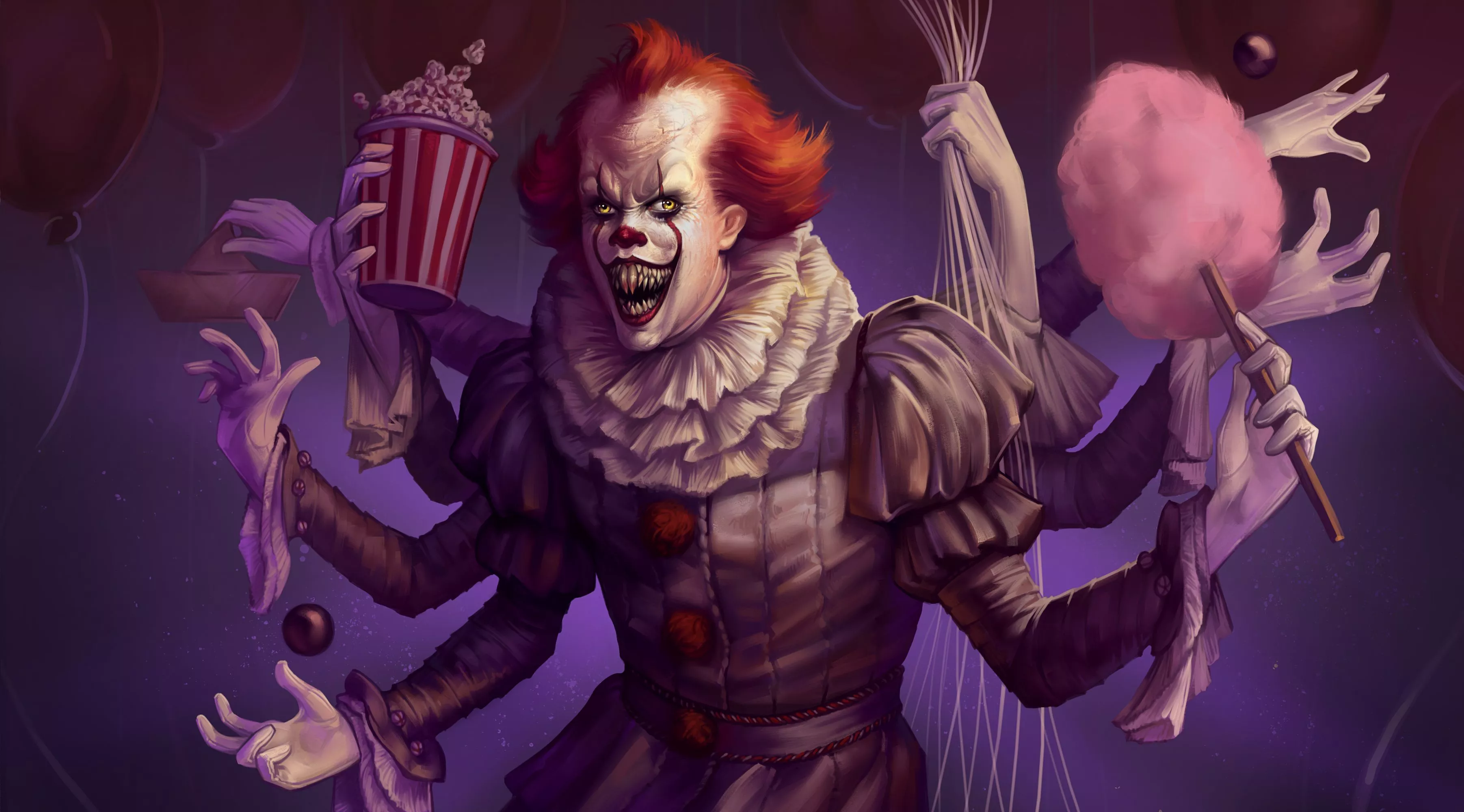 Creepy Pennywise iPhone wallpaper