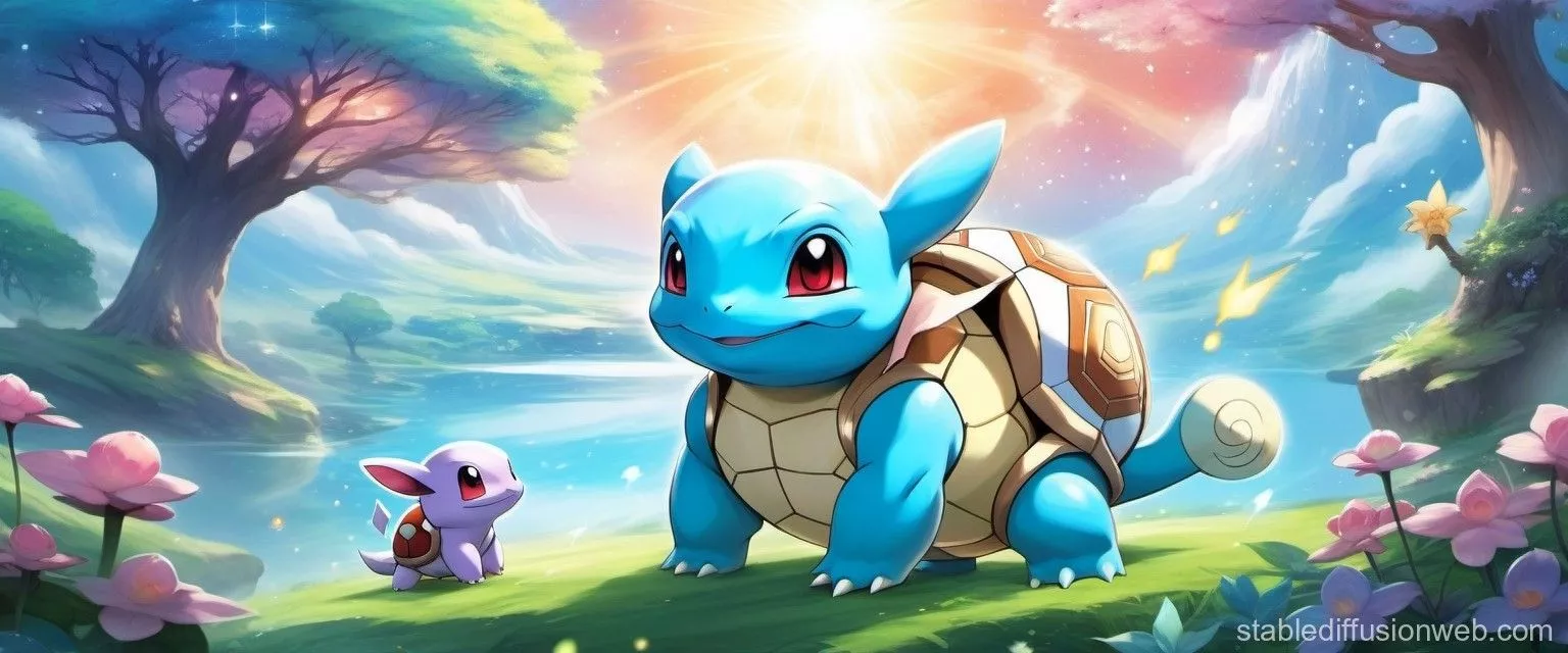 Squirtle and Miltank Wallpaper. Stable