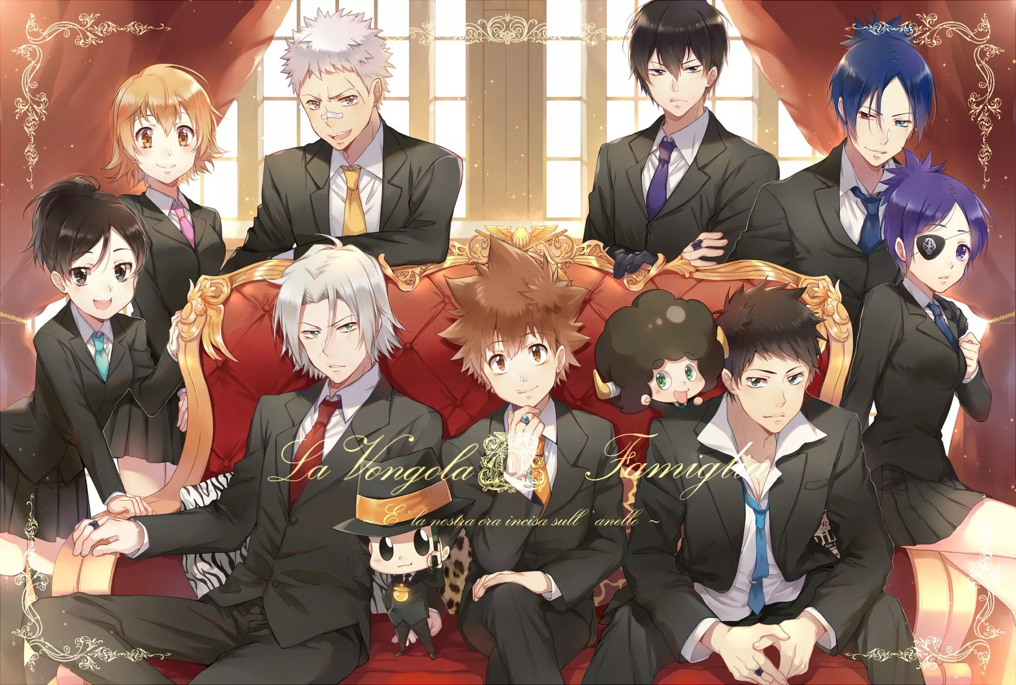 Wallpaper anime, guys, mafia, Katekyo